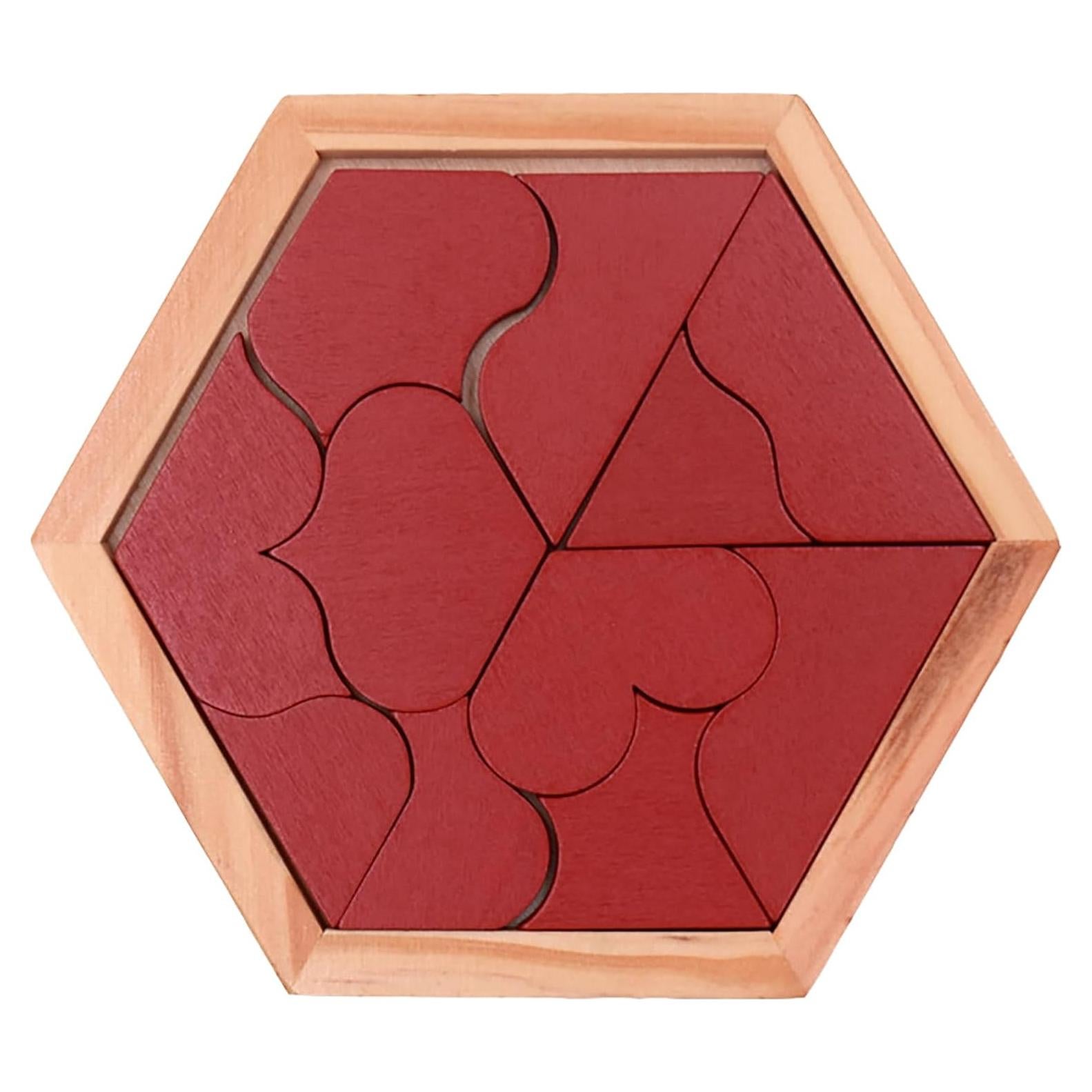 Rompecabezas Hexagonal de Madera AHYUAN para Niños 3+