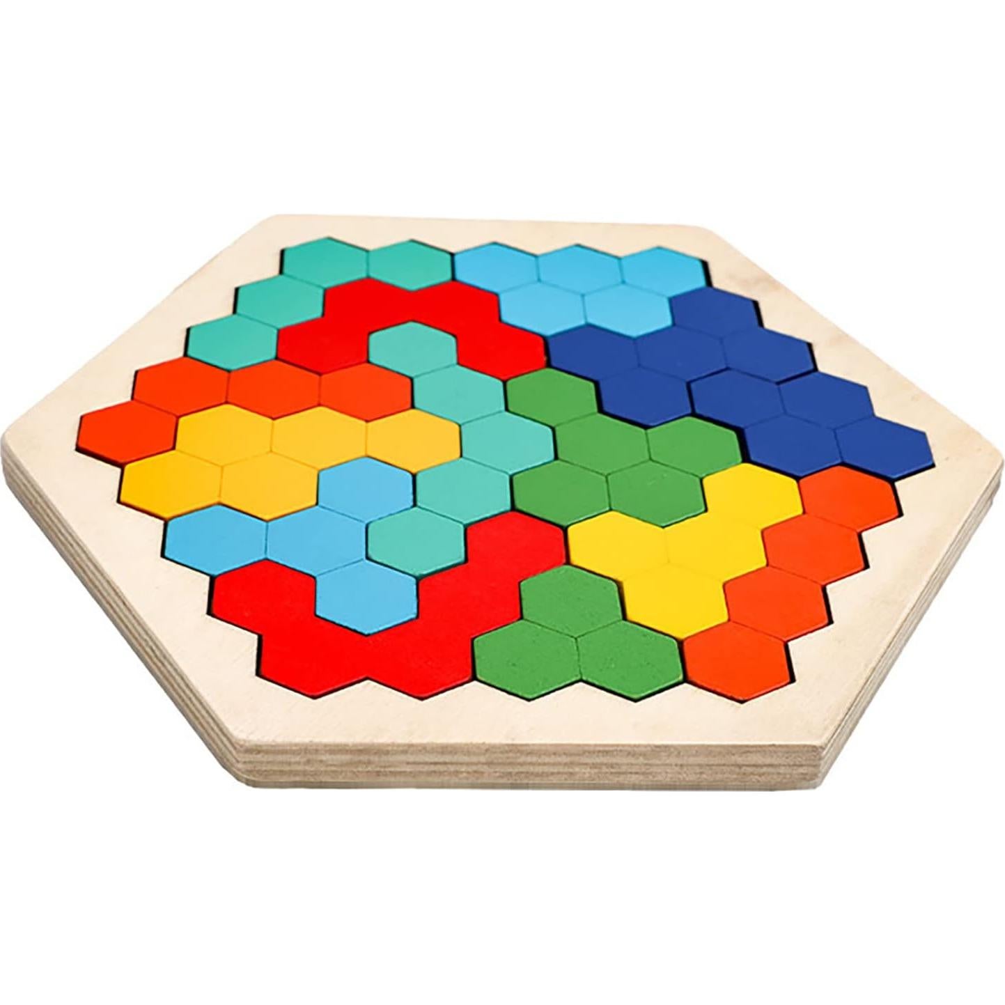 Rompecabezas Tangram de Madera AHYUAN 18.5x16 cm Arcoíris