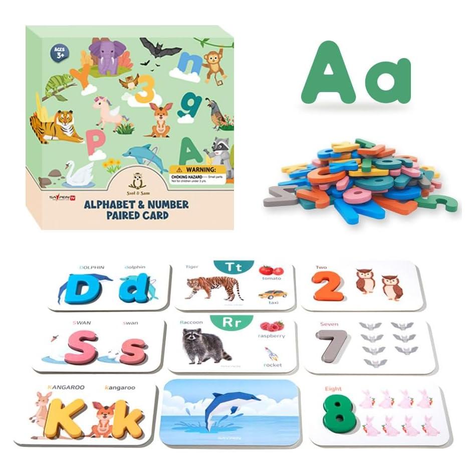 Tarjetas de Flash del Alfabeto SSol & Sam - Juego Educativo Montessori