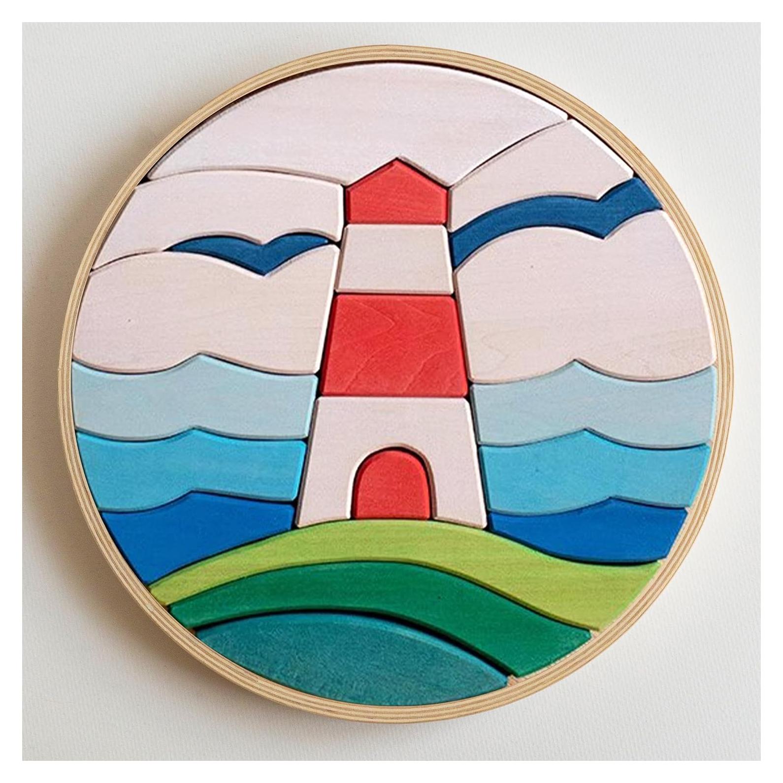 Rompecabezas de Madera AVDAR Faro 28x28 cm para Niños 3+