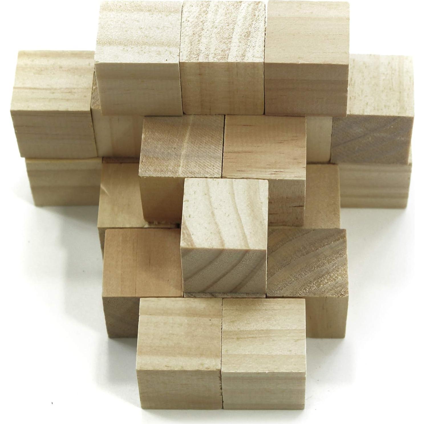 Bloques de Madera Cuadrados Todos en Uno 2.5cm 30pcs