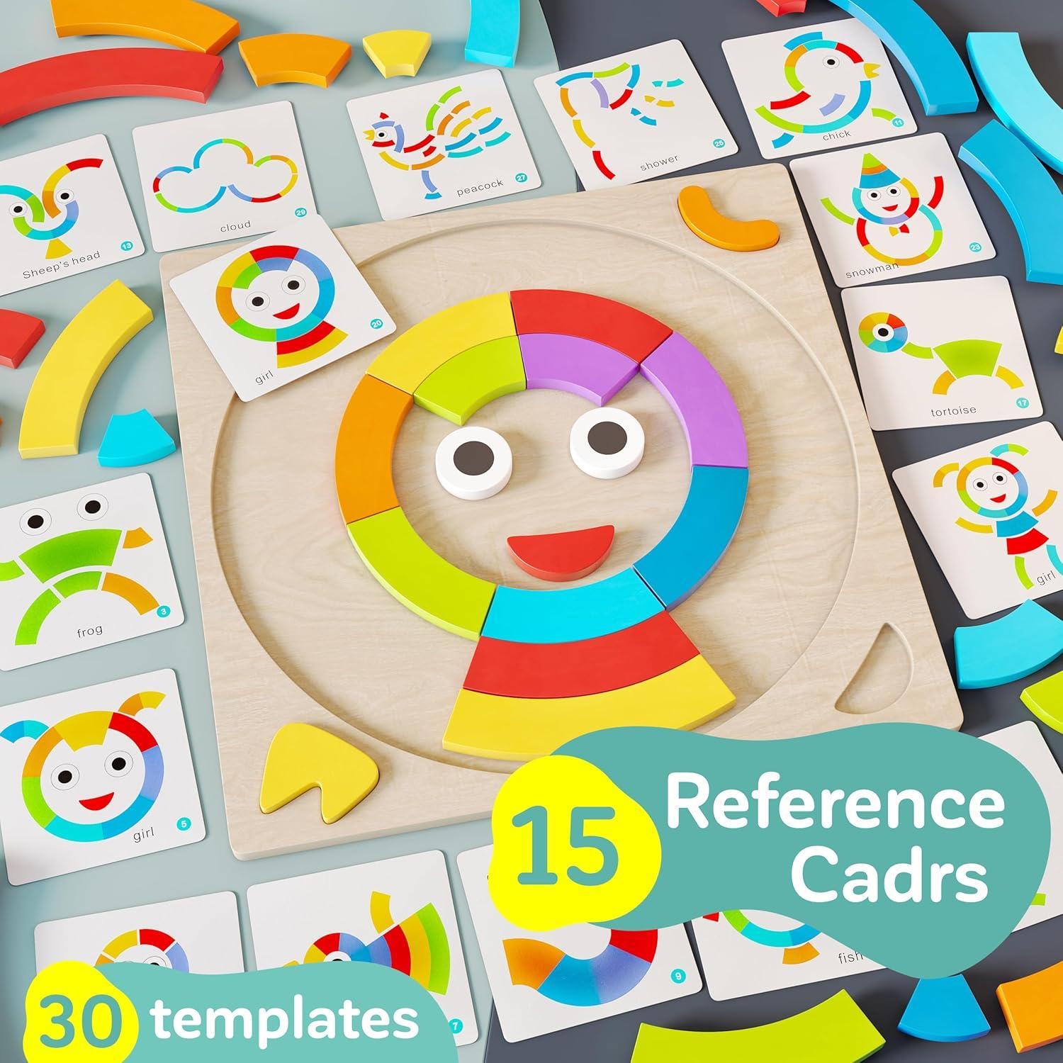 Juguetes Montessori de Aprendizaje - Bloques y Tableros 3-5 Años