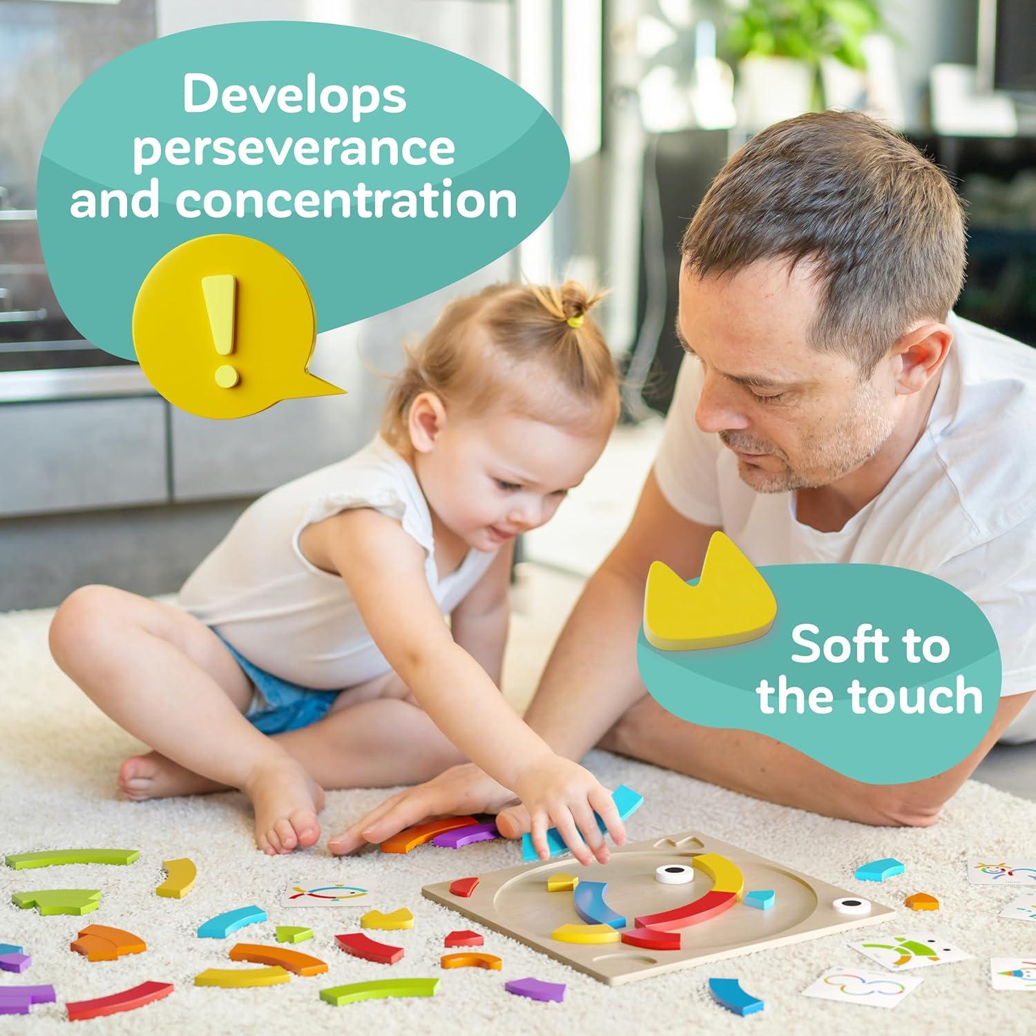 Juguetes Montessori de Aprendizaje - Bloques y Tableros 3-5 Años