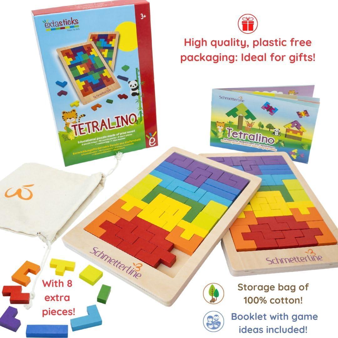 Rompecabezas de Madera Montessori Extasticks 88 Piezas 3D