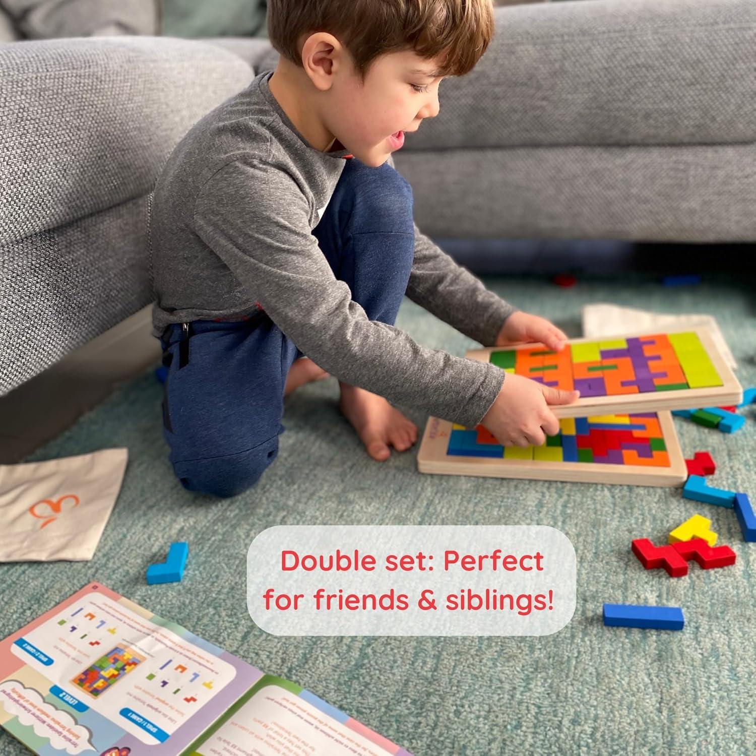 Rompecabezas de Madera Montessori Extasticks 88 Piezas 3D