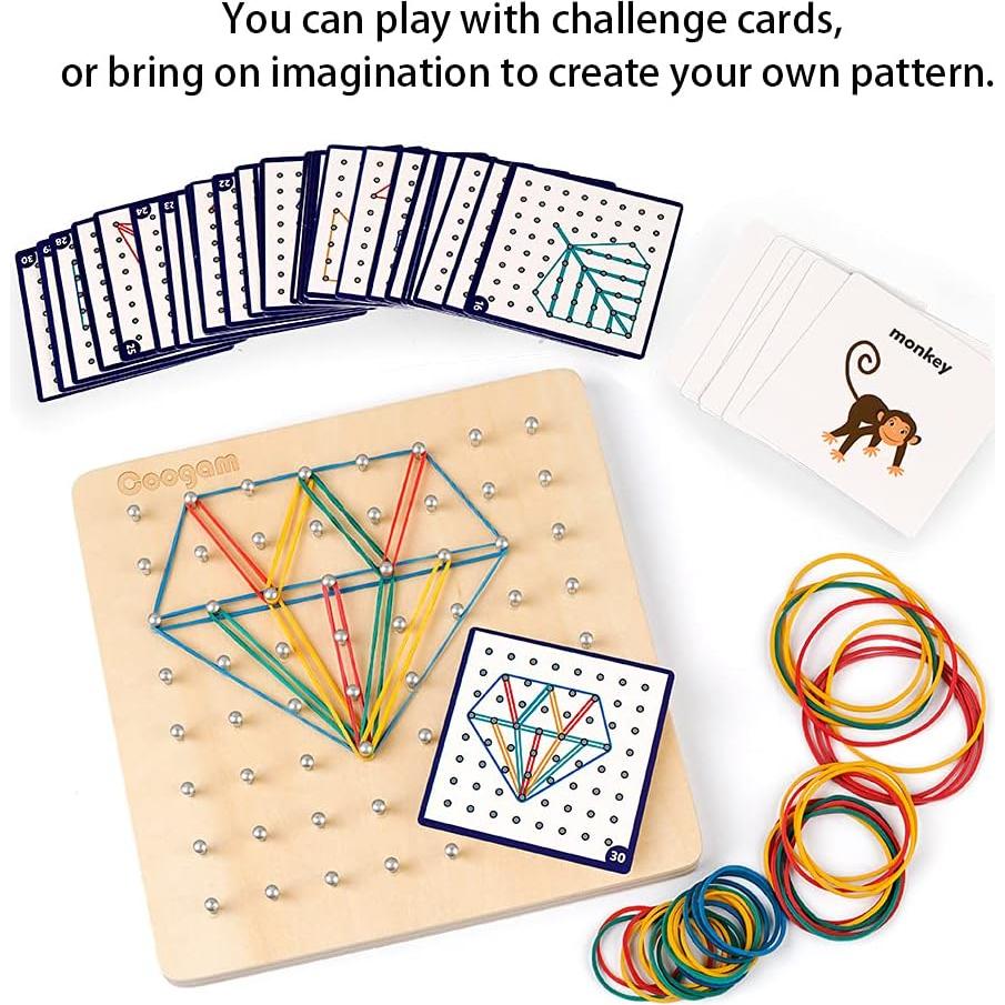 Tablero Geométrico de Madera Coogam 17.78 cm Juguete Educativo