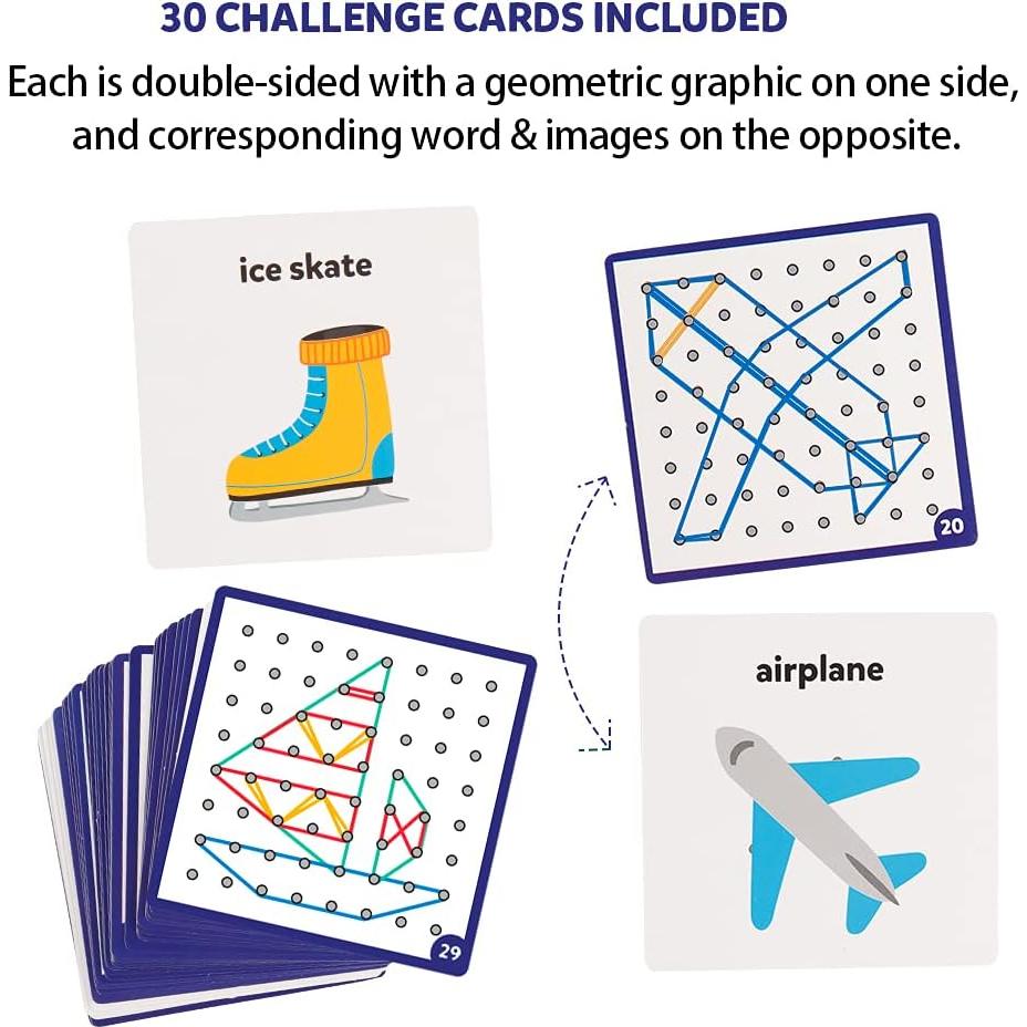 Tablero Geométrico de Madera Coogam 17.78 cm Juguete Educativo