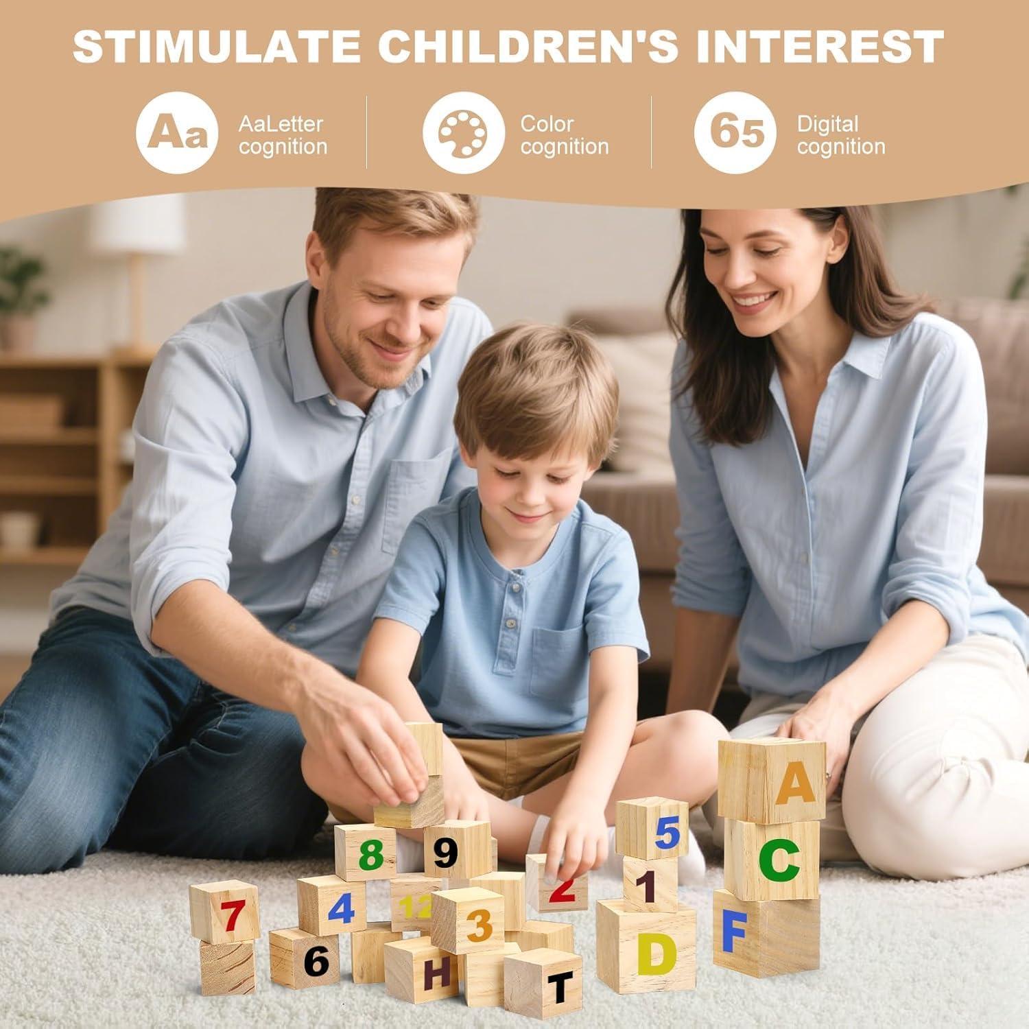 30 Cubos de Madera PONGJA 5 cm para Manualidades