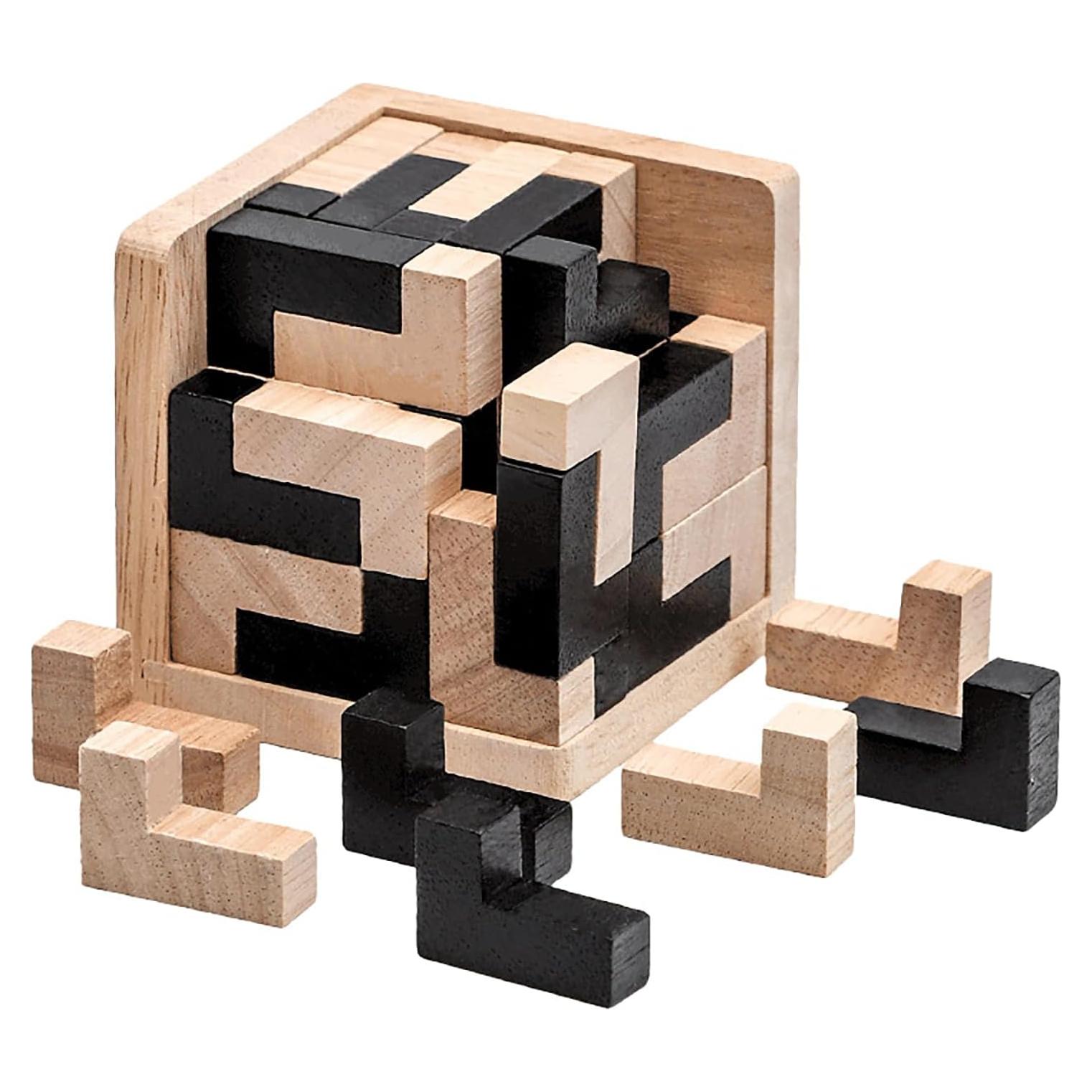 Rompecabezas de Madera ALaLatois Forma L Negra y Natural