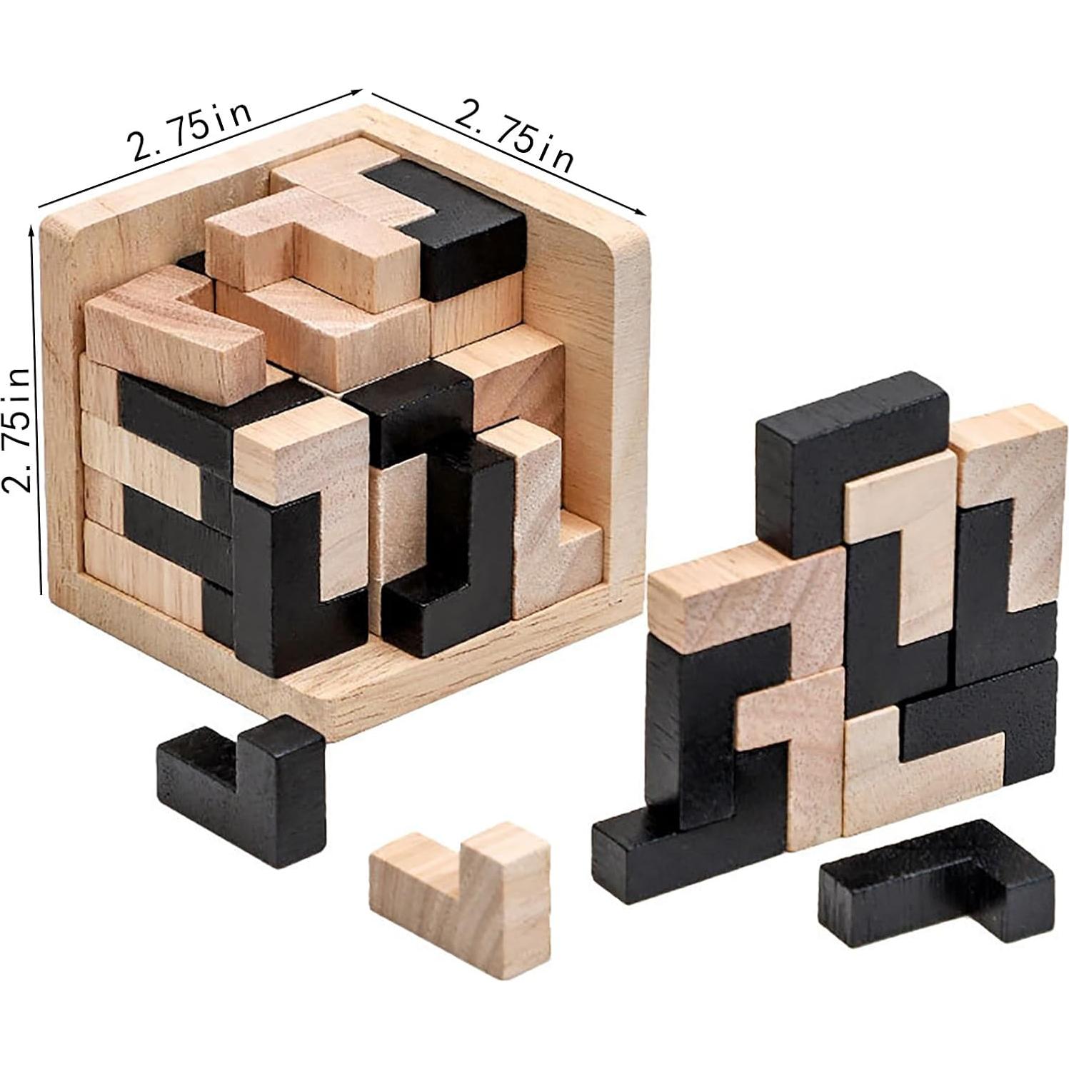 Rompecabezas de Madera ALaLatois Forma L Negra y Natural