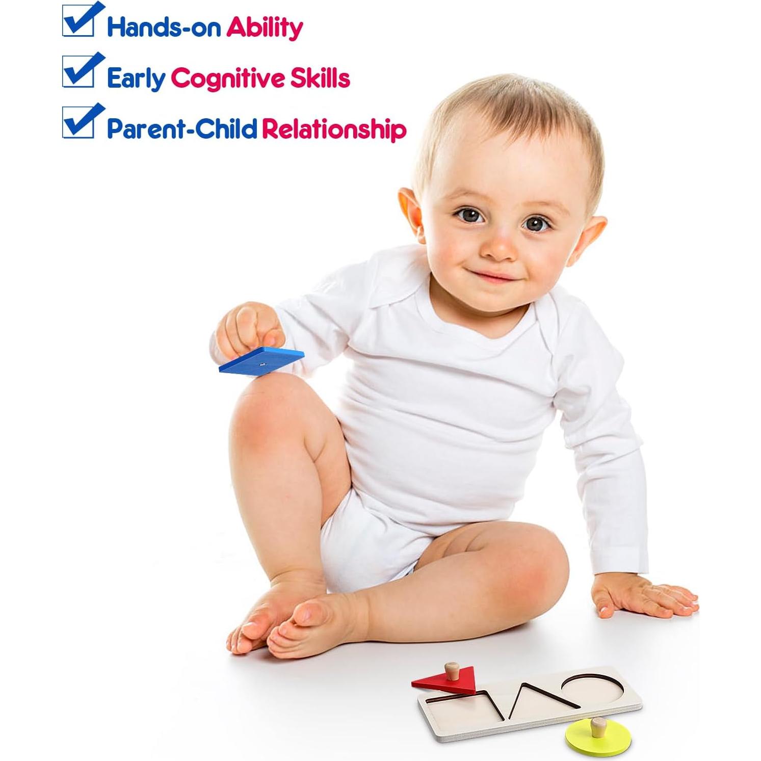 Rompecabezas de Madera Montessori Kisangel 30.5x13cm