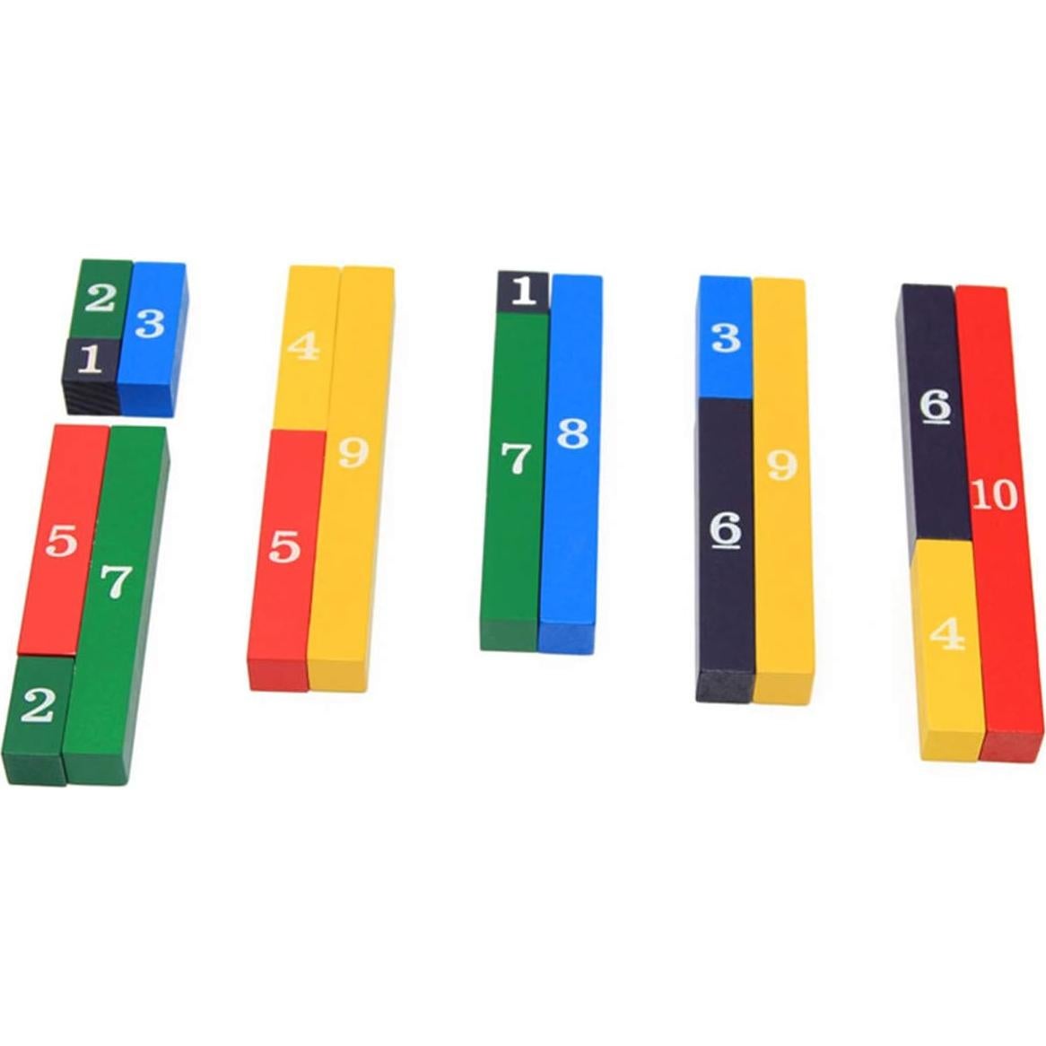 Materiales Montessori de Matemáticas Mfumyy - Varillas Numéricas de Madera