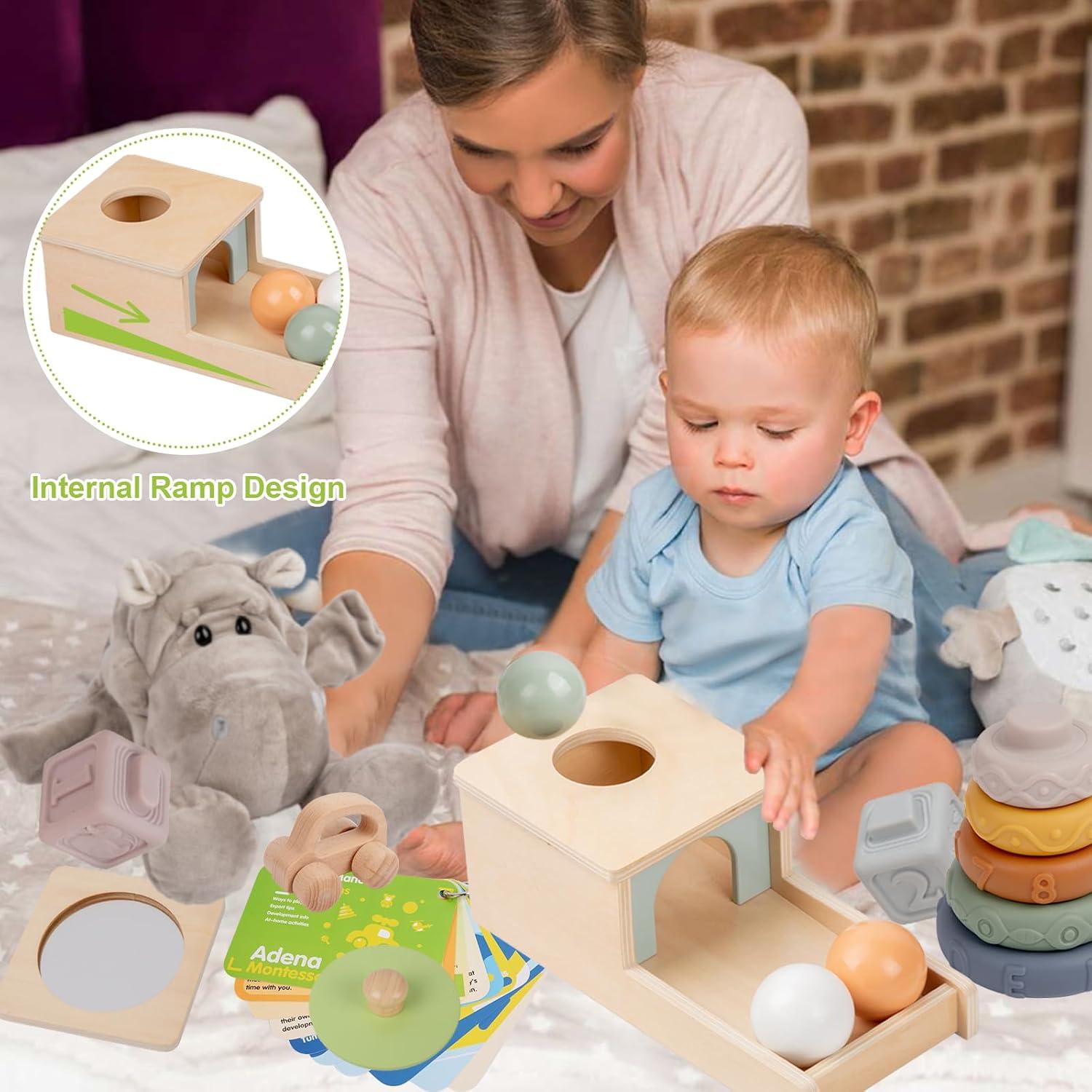 Kit de Juego Adena Montessori 6 en 1 para Bebé 7-12 Meses