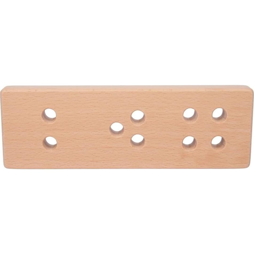 Juguete de Enhebrado de Madera Montessori 3 Formas 22x7.2 cm