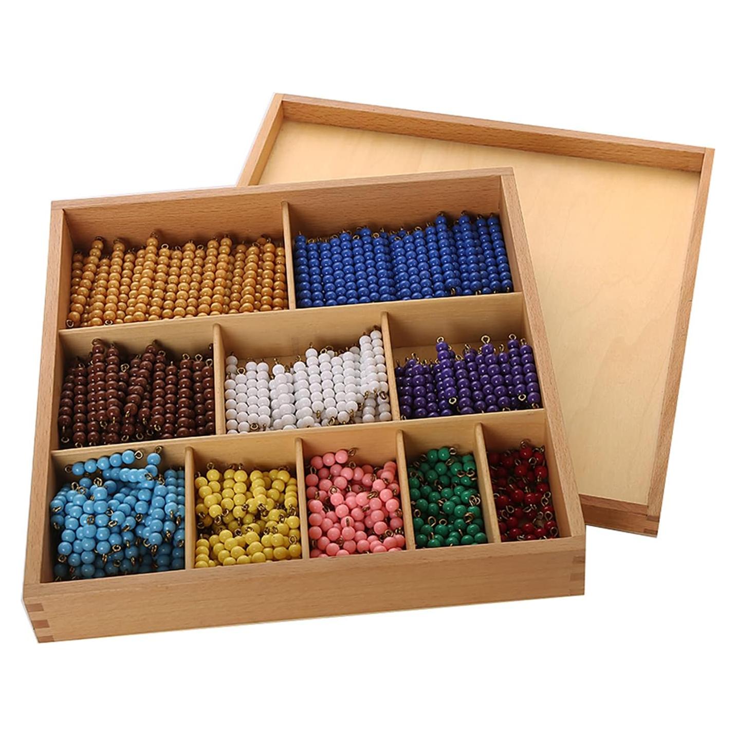 Materiales Montessori de Matemáticas Leader Joy con Caja 55 Piezas