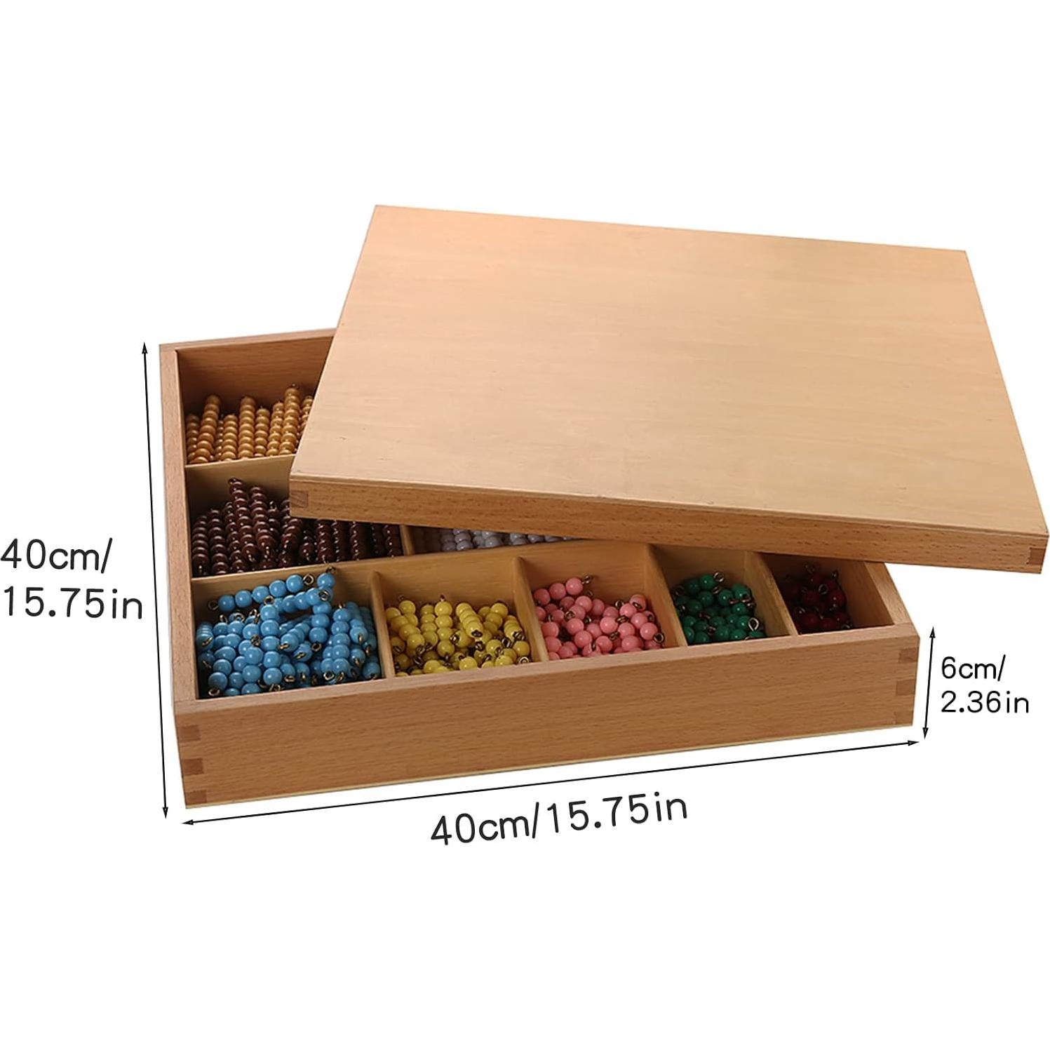 Materiales Montessori de Matemáticas Leader Joy con Caja 55 Piezas