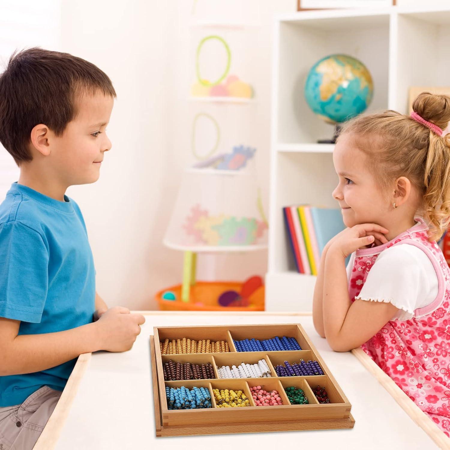 Materiales Montessori de Matemáticas Leader Joy con Caja 55 Piezas