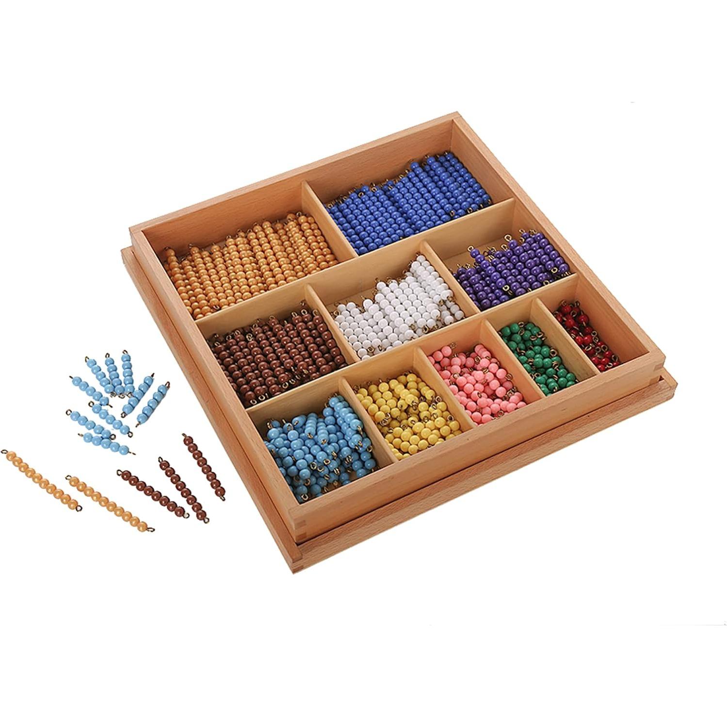 Materiales Montessori de Matemáticas Leader Joy con Caja 55 Piezas