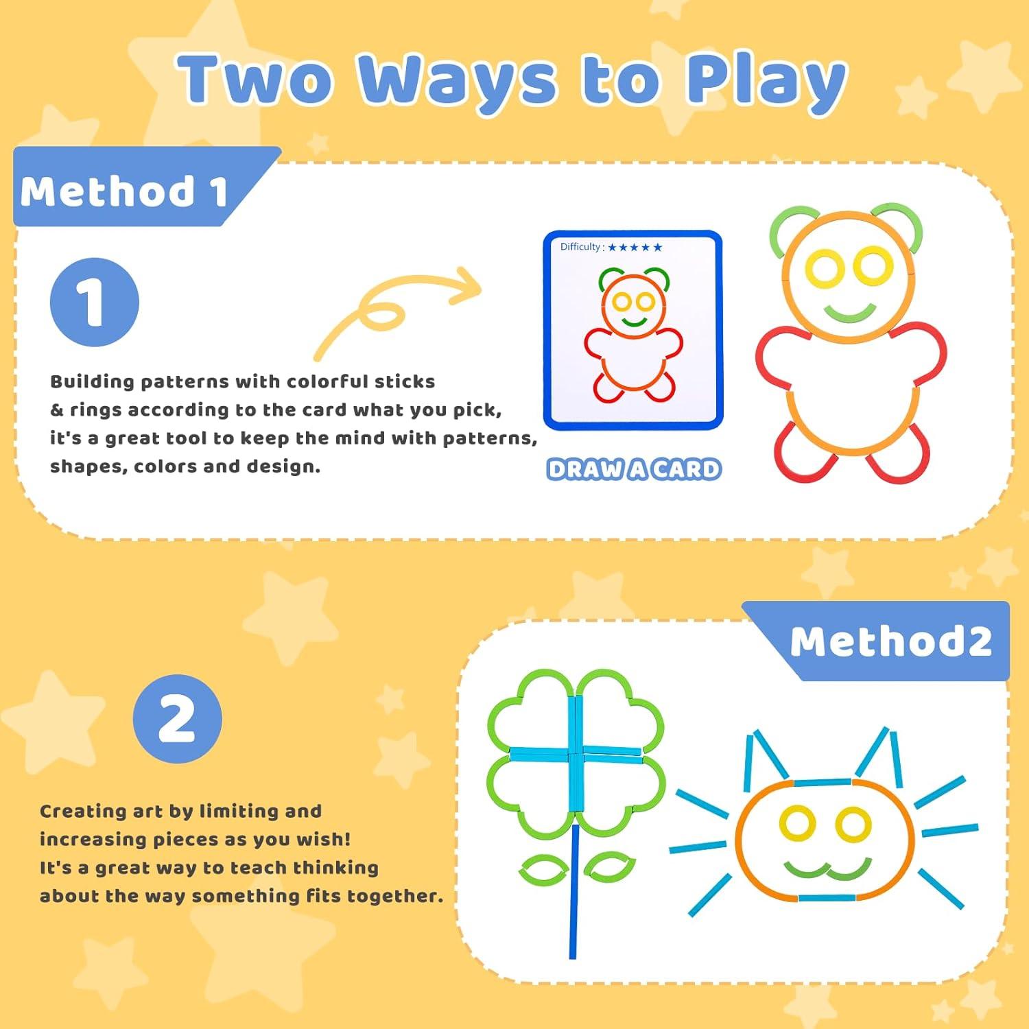 120 Piezas Bloques de Madera Pajojoqa para Niños 3+ Años