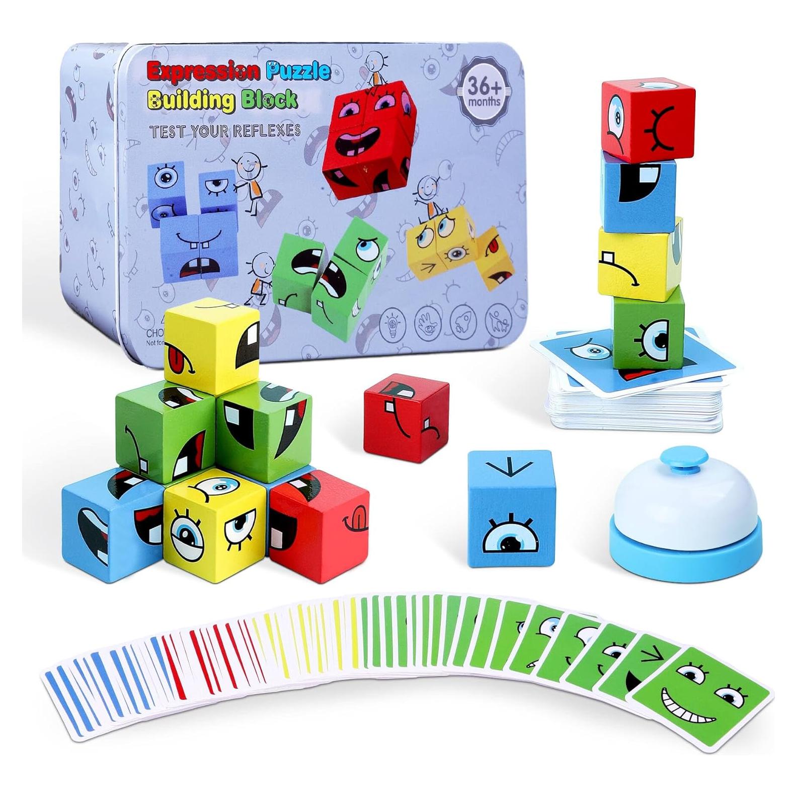 Juego de Rompecabezas Montessori Safmord - Cubo Mágico 16 Bloques