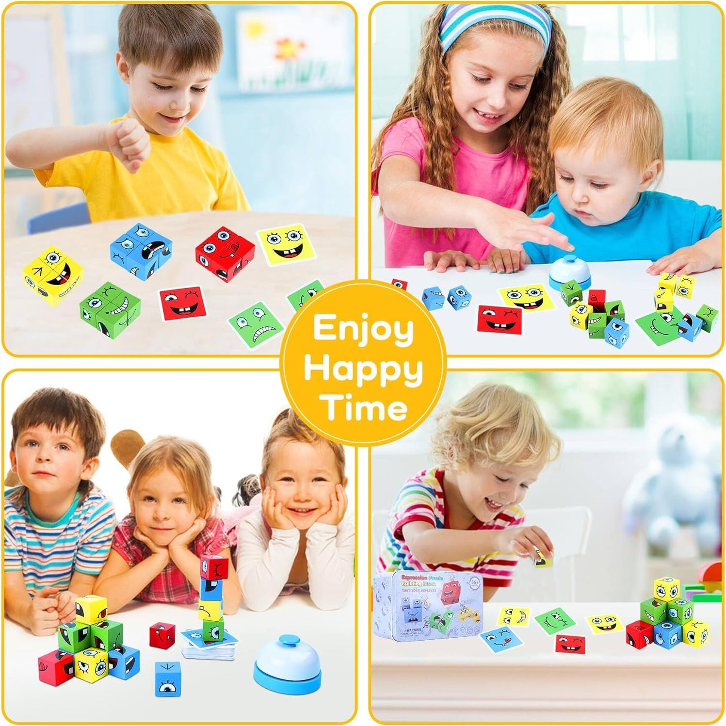 Juego de Rompecabezas Montessori Safmord - Cubo Mágico 16 Bloques