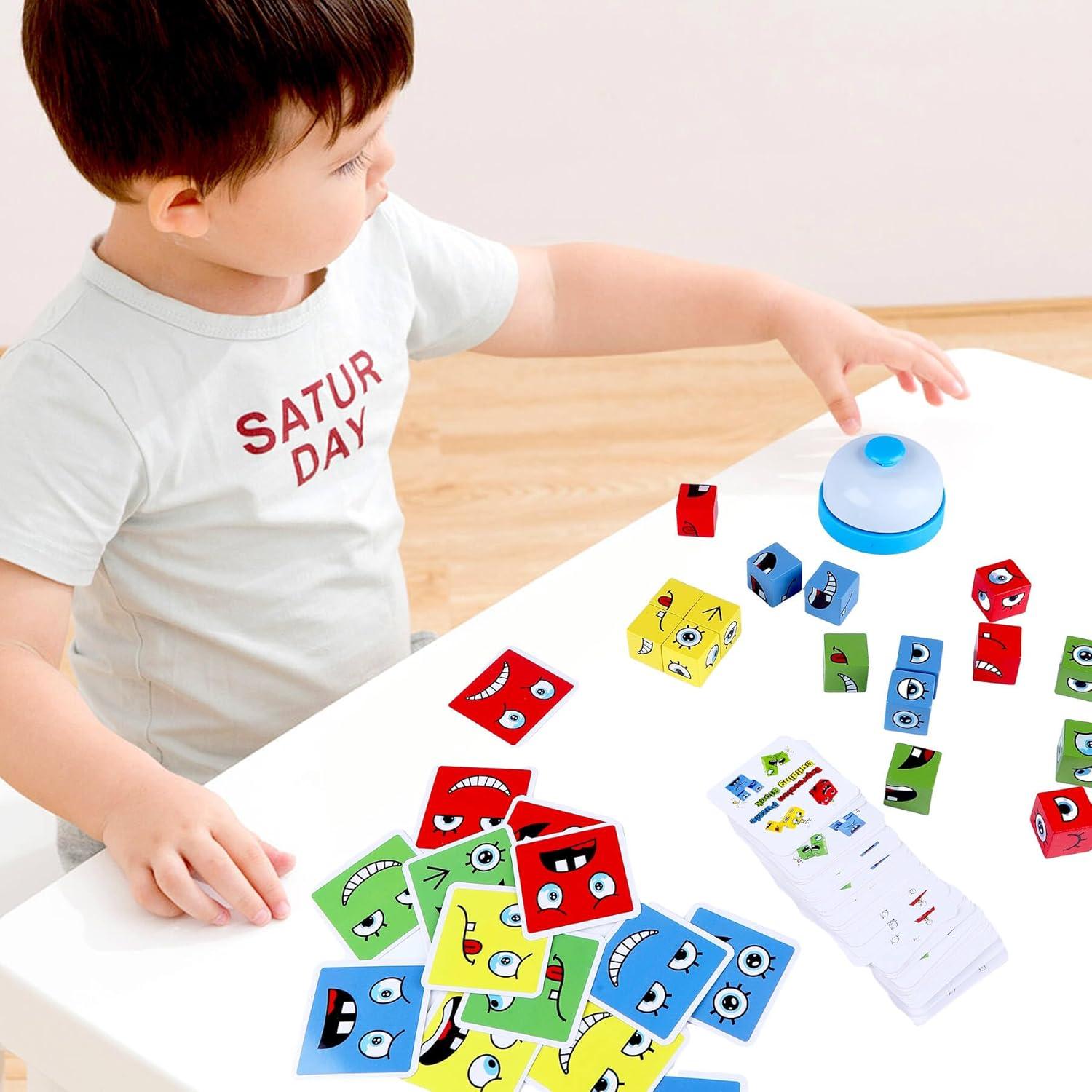 Juego de Rompecabezas Montessori Safmord - Cubo Mágico 16 Bloques