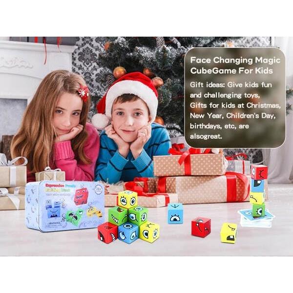 Juego de Rompecabezas Montessori Safmord - Cubo Mágico 16 Bloques