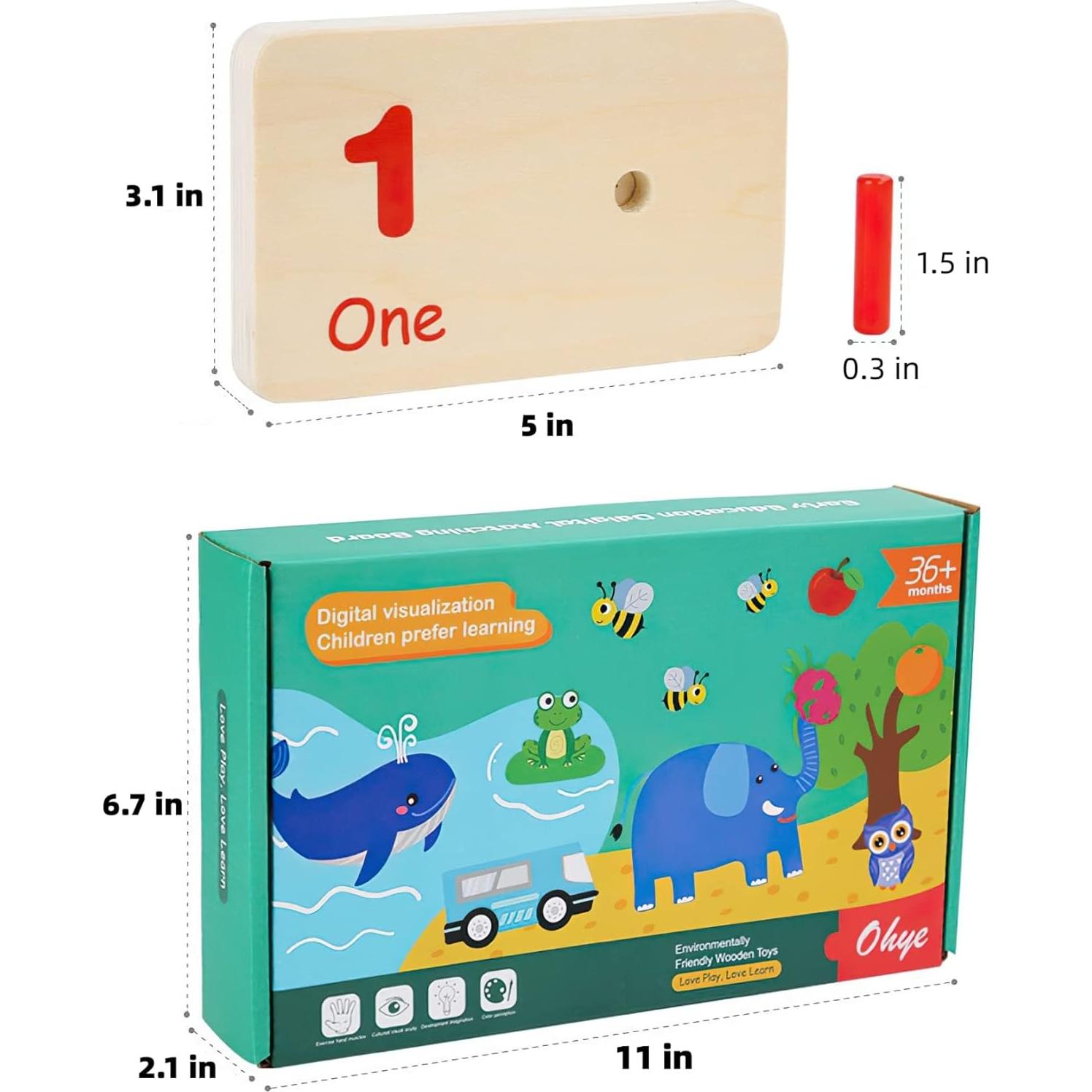 Bloques de Conteo Montessori MIKNEKE - Juguete Educativo de Madera