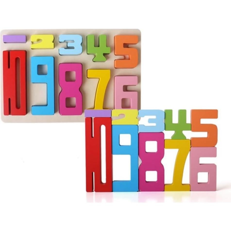 Juego de Bloques de Números de Madera Montessori 20 Piezas