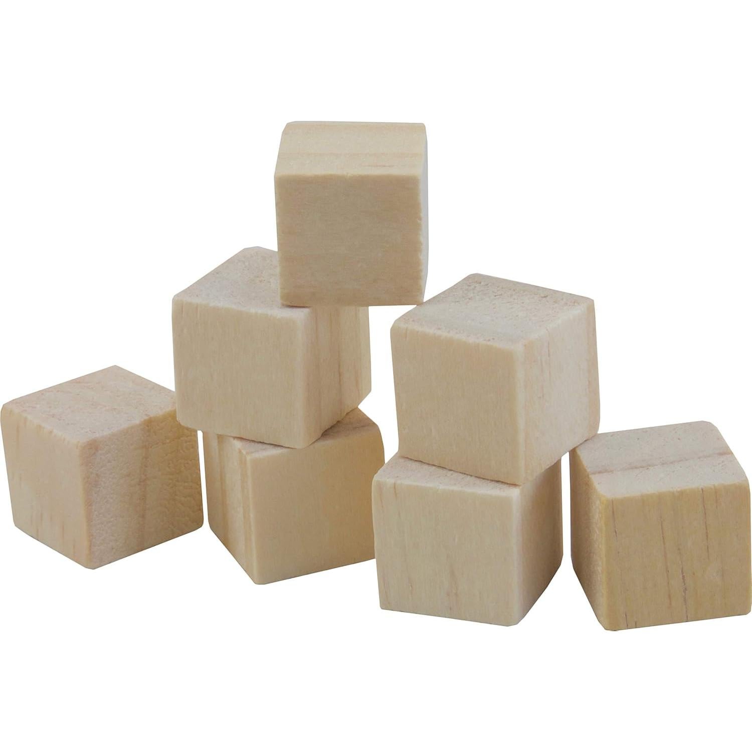 Bloques de Madera para Manualidades Invenciones STEM 200 Piezas 15mm