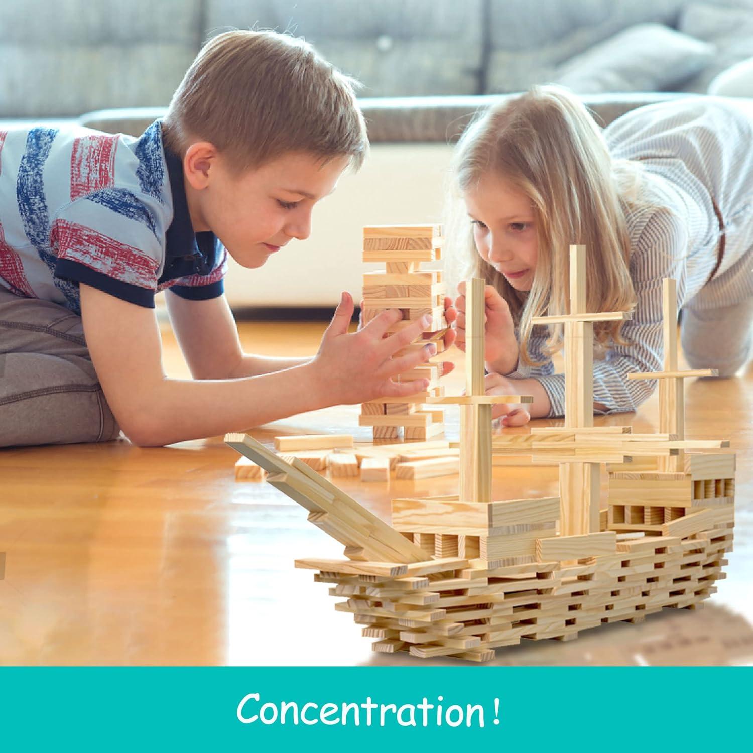 Conjunto de Bloques de Madera ICEKO KN 100pcs Juguete STEM