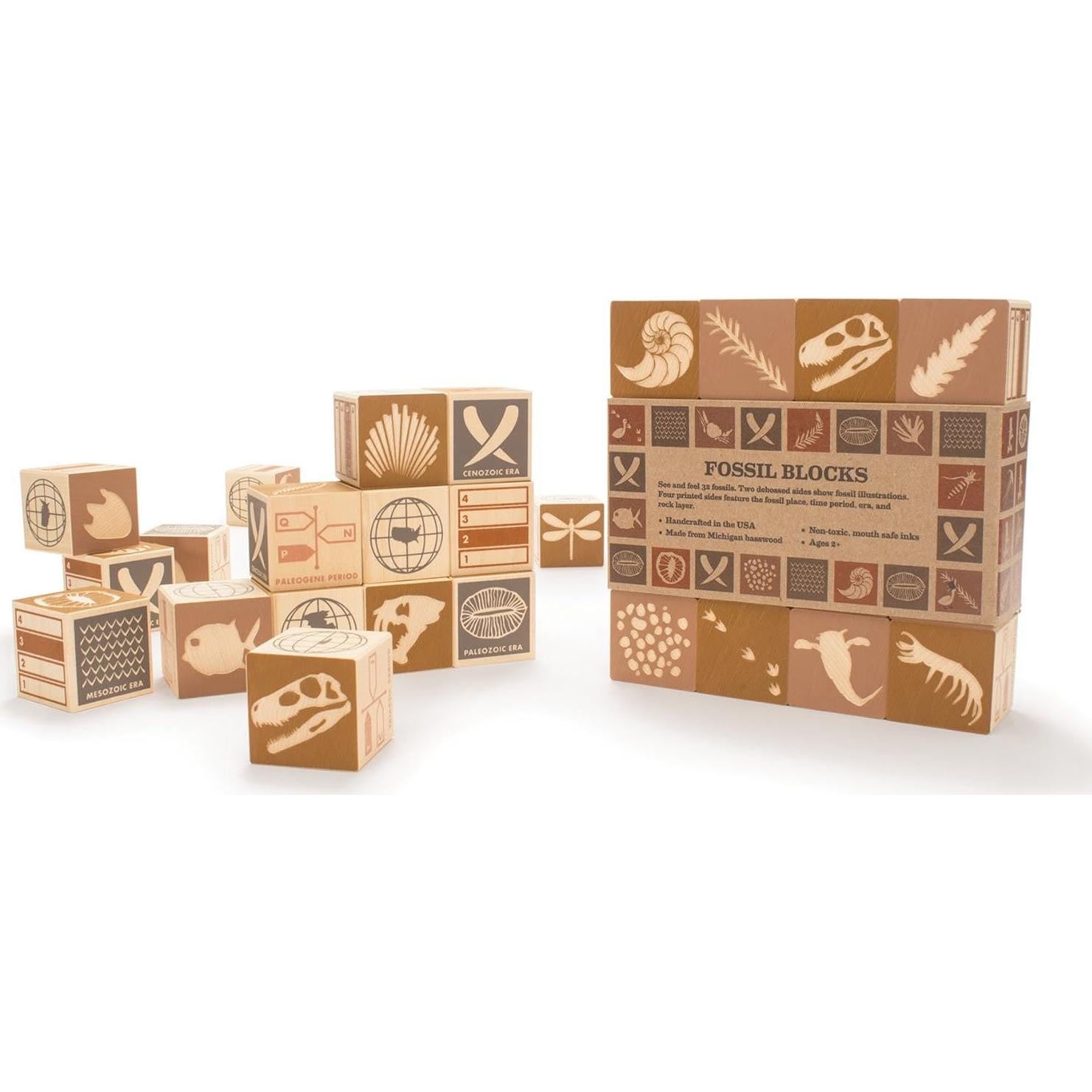 Bloques de Madera Uncle Goose - 16 Cubos Hechos a Mano