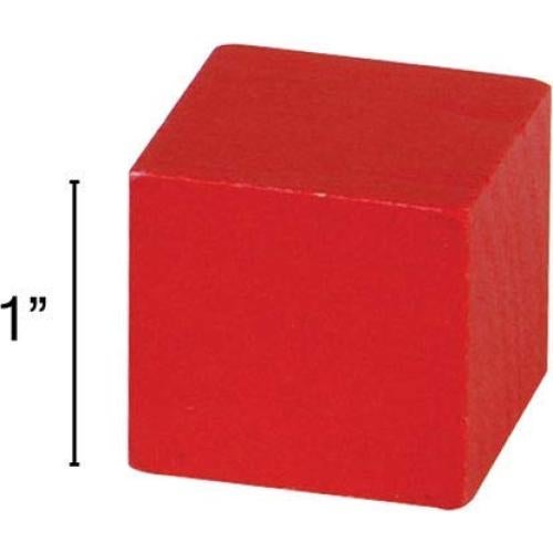 Bloques de Madera Hand2Mind - Cubos de Conteo 100 Piezas 2.54 cm