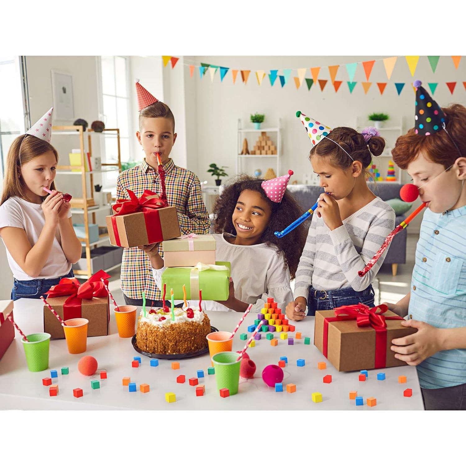 Bloques de Madera Coloridos Sasylvia 72 Pcs 1 cm para Manualidades