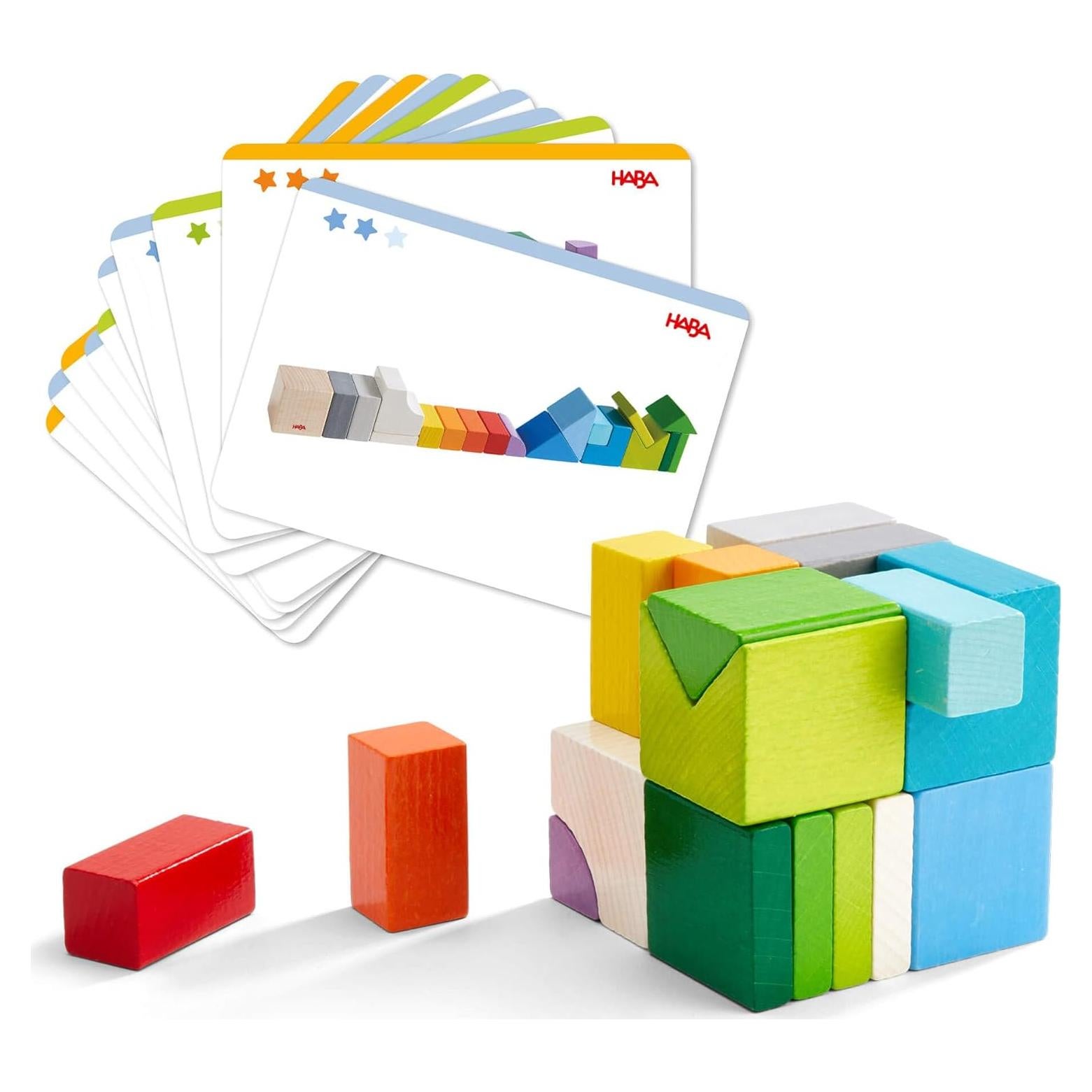 Bloques de Madera HABA 19 Piezas Juguete Educativo 3D