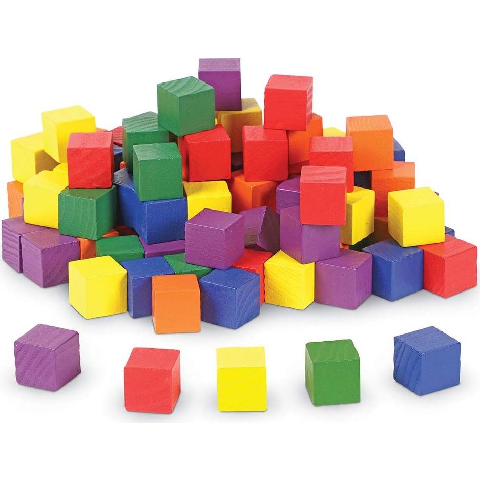 Cubos de Color de Madera Learning Resources Set de 100