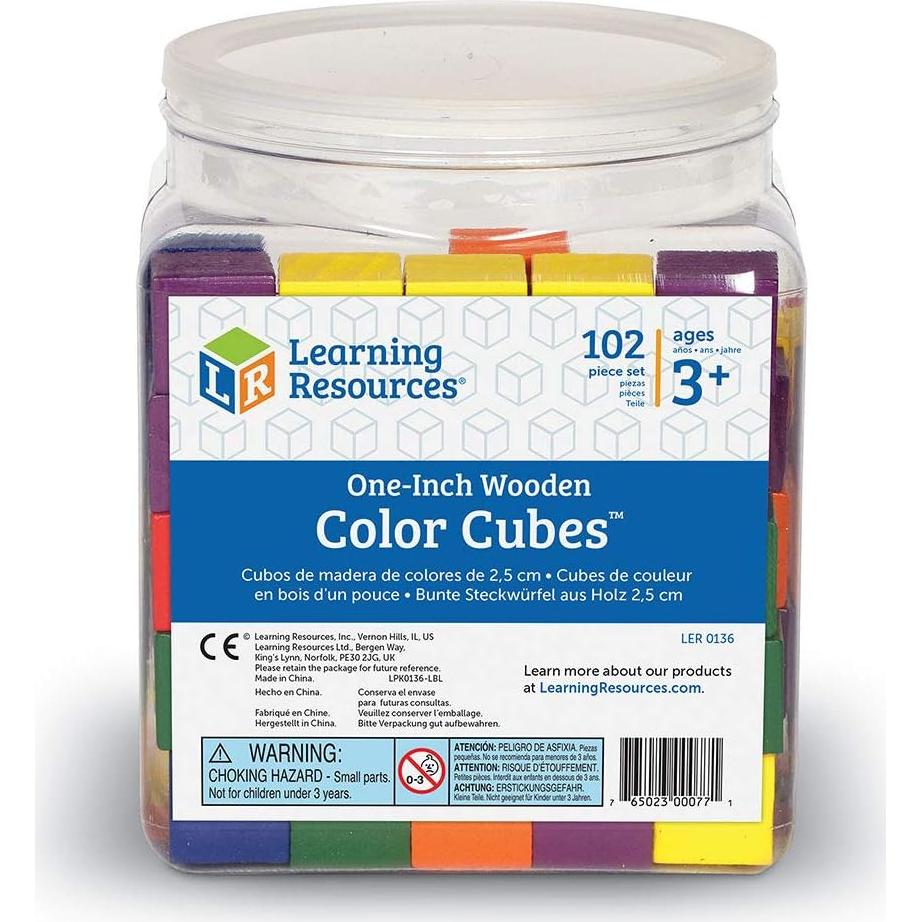 Cubos de Color de Madera Learning Resources Set de 100