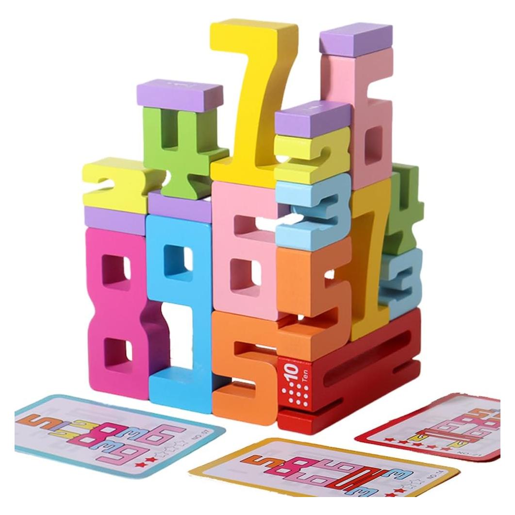 Bloques de Construcción Apilables de Madera JYJ 20 Piezas