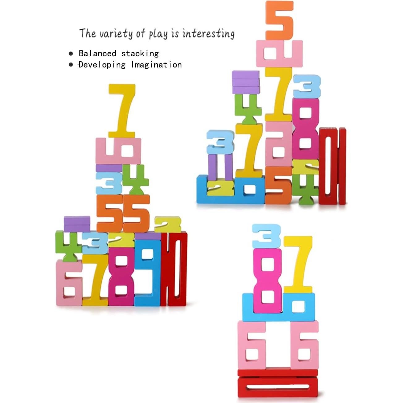 Bloques de Construcción Apilables de Madera JYJ 20 Piezas