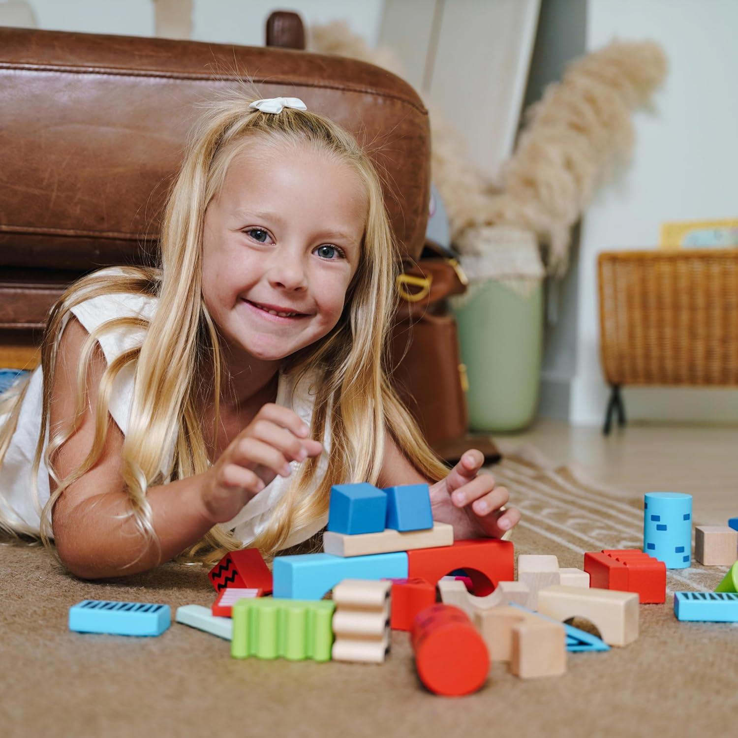 Set de Bloques de Madera Castillo 80 Piezas Merchsource