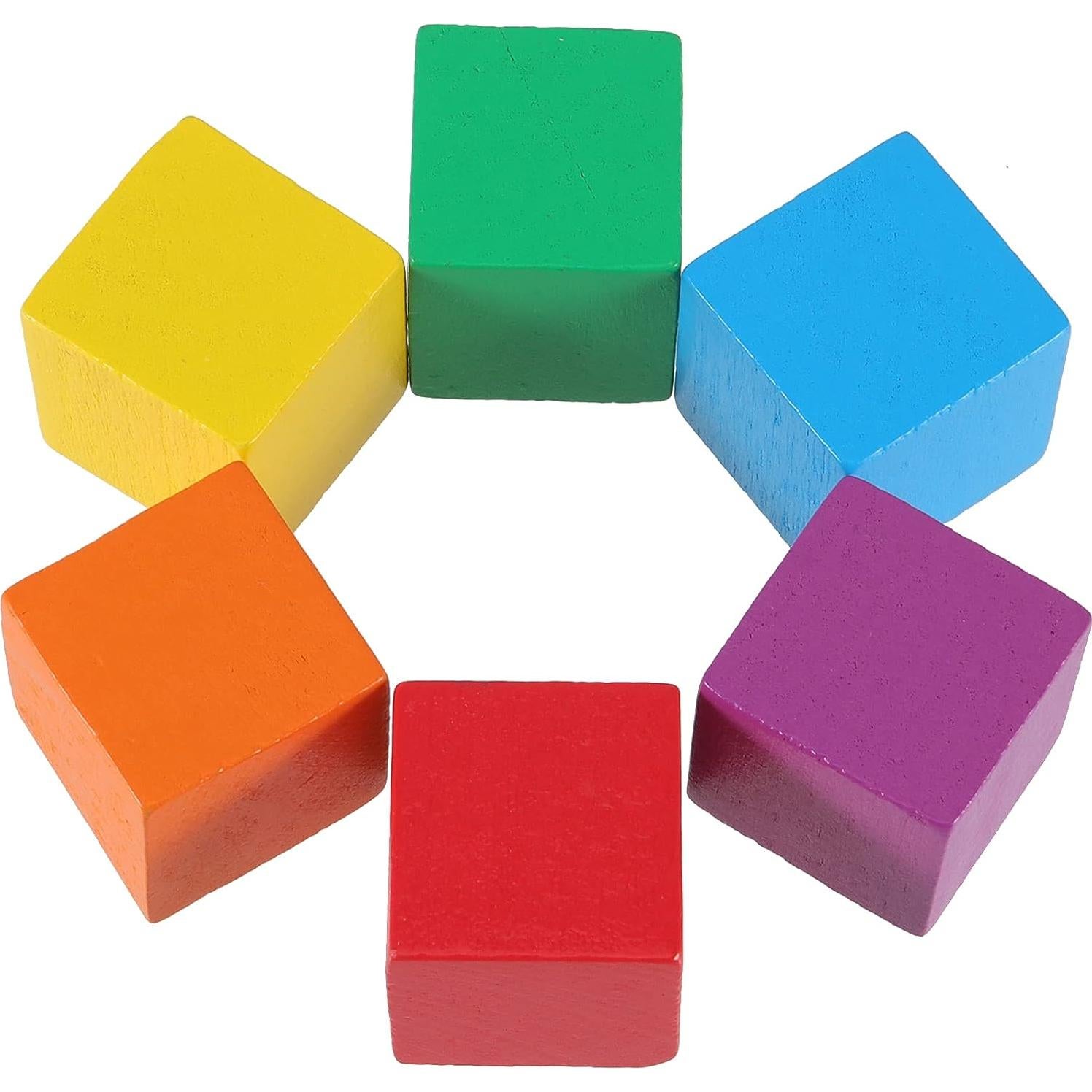 Bloques de Madera Coloridos HOIGON 150 Piezas 2.5 cm