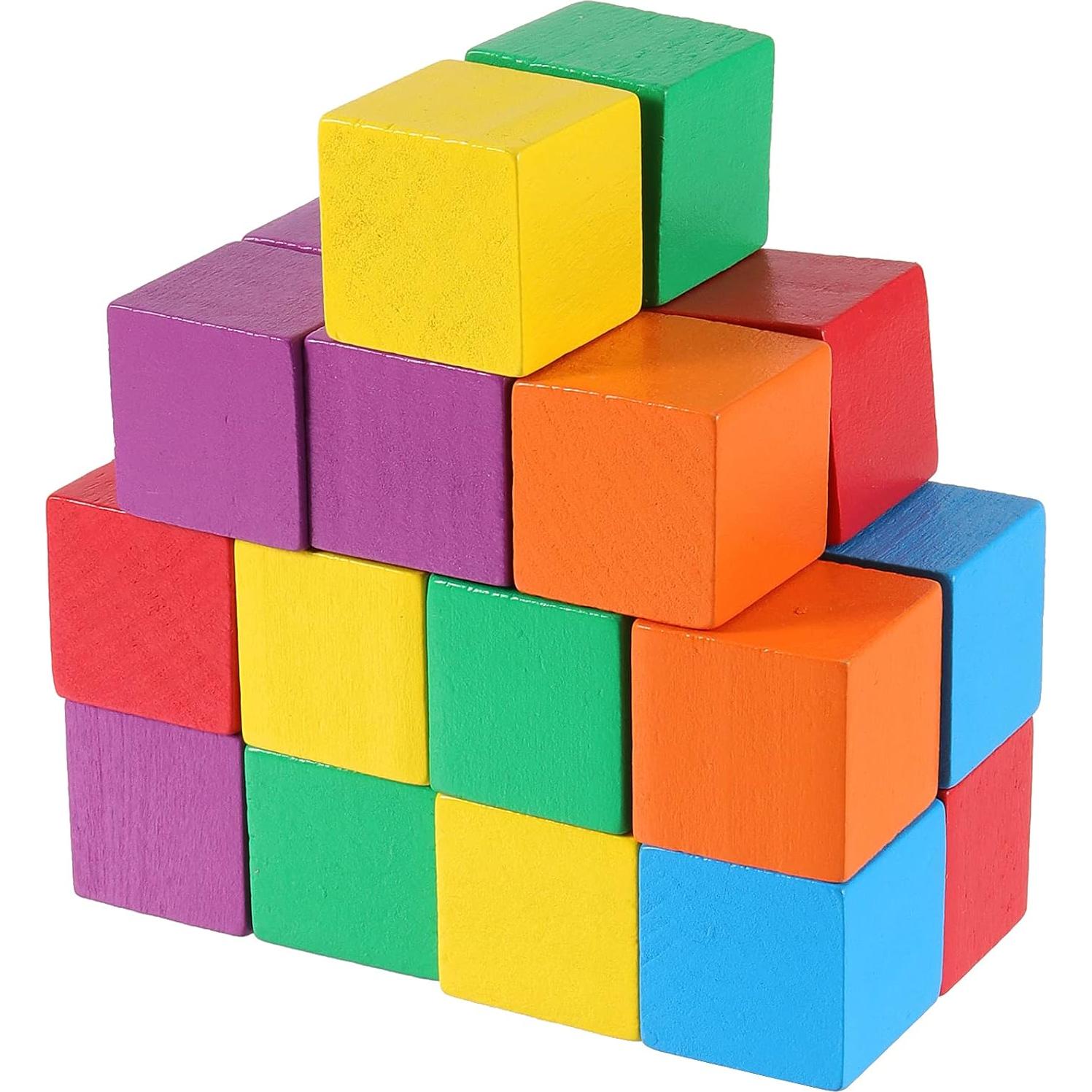 Bloques de Madera Coloridos HOIGON 150 Piezas 2.5 cm