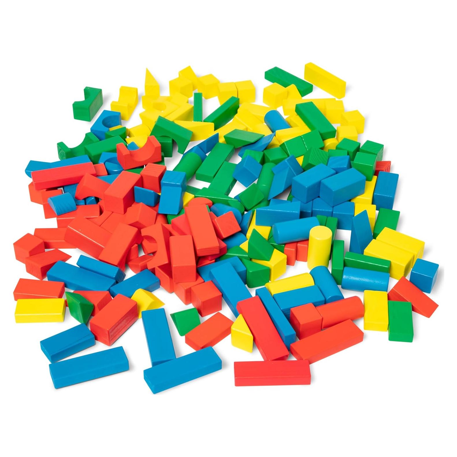 Juego de Bloques de Madera Melissa & Doug - 200 Piezas Colores y Formas