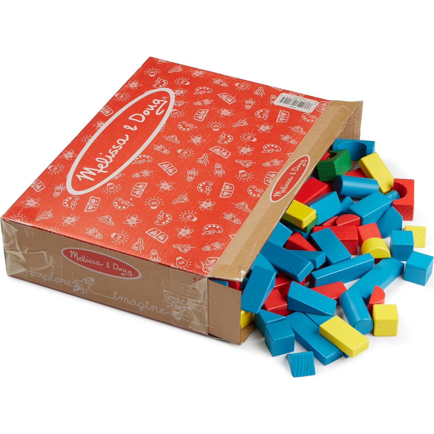 Juego de Bloques de Madera Melissa & Doug - 200 Piezas Colores y Formas