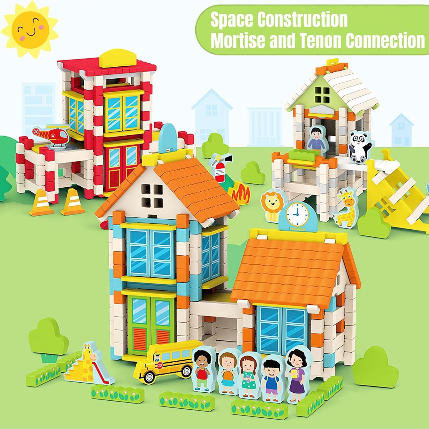 Juego de Bloques de Madera MIKNEKE 50 Piezas Hospital