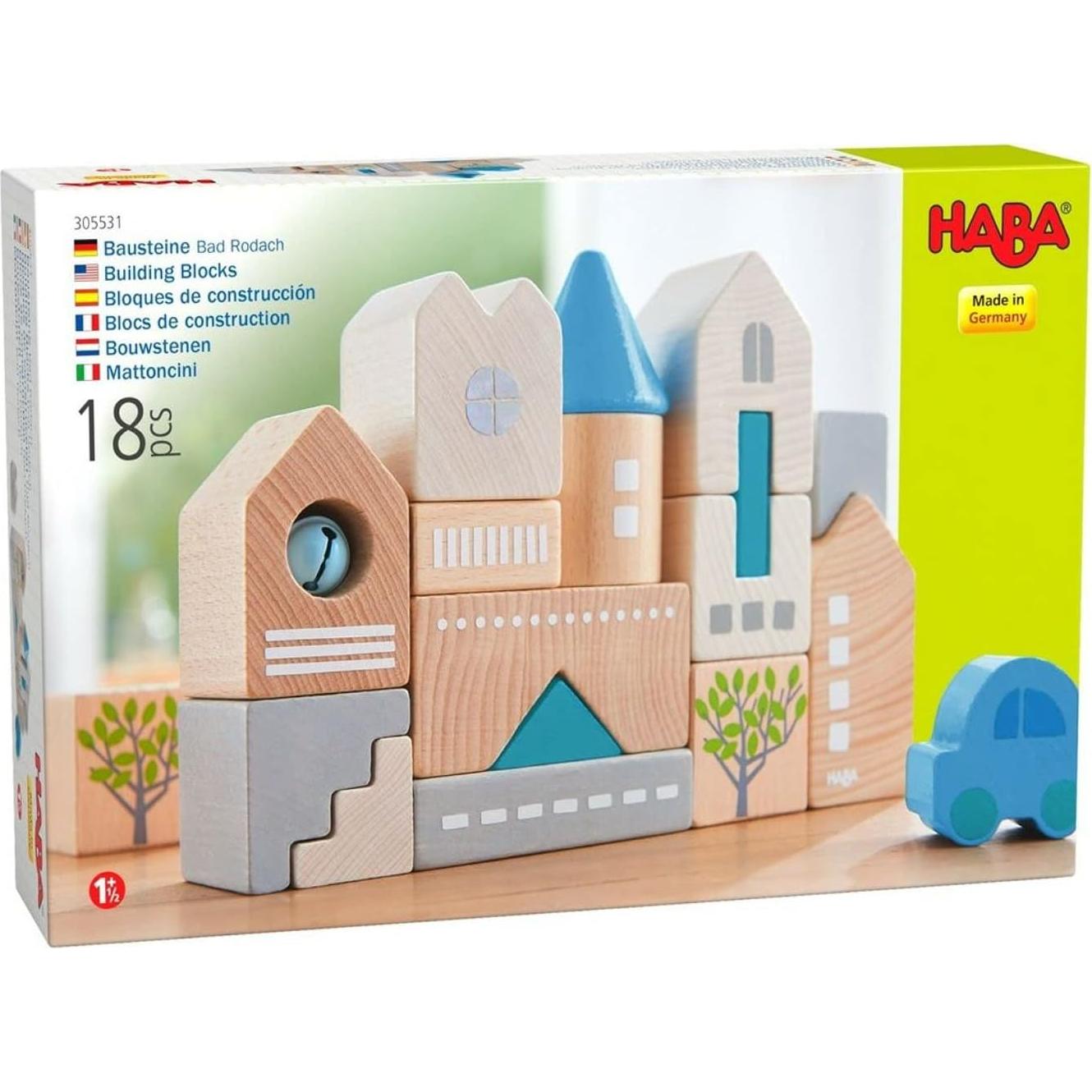 Bloques de Construcción de Madera HABA Set 18 Piezas 0.86 kg