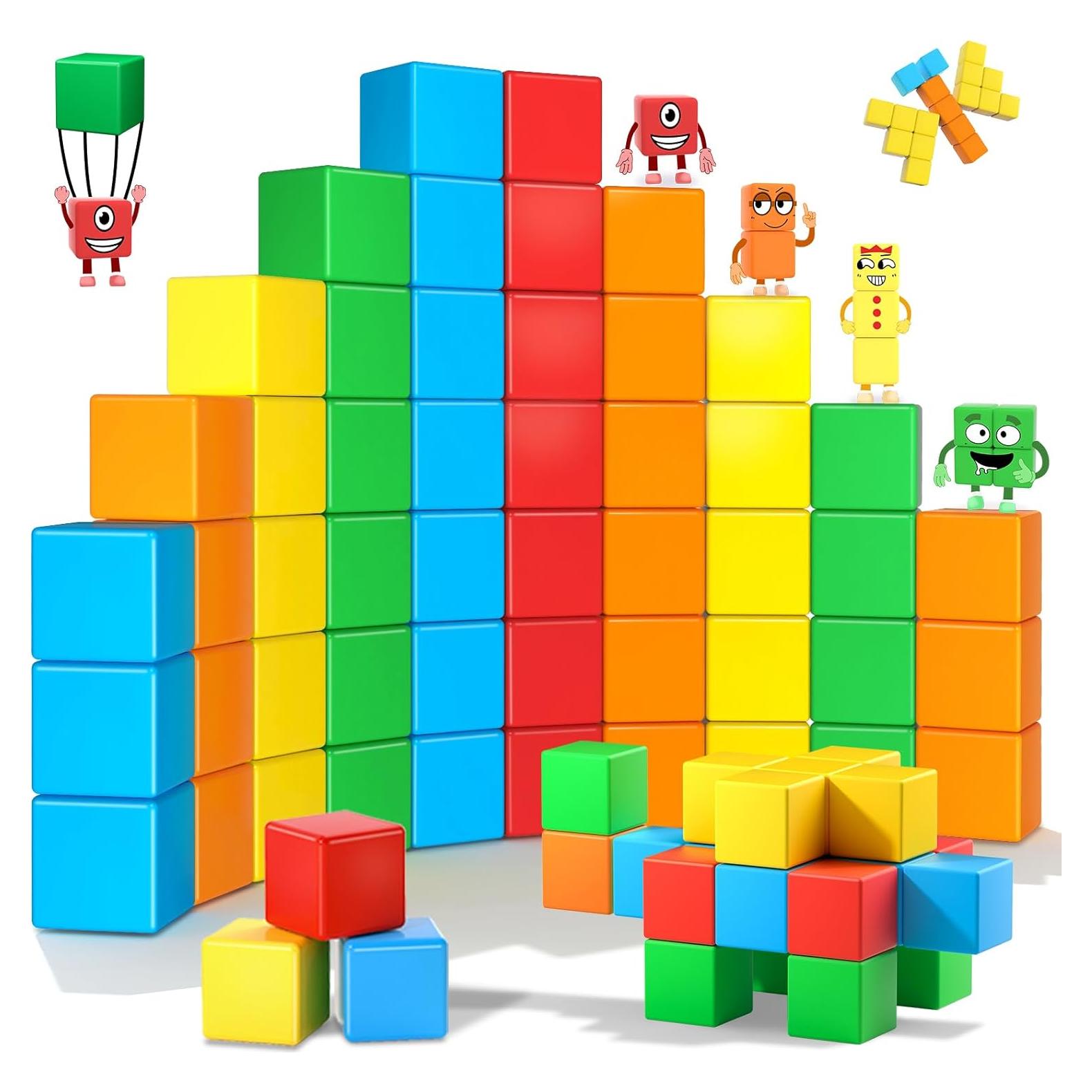 Bloques Magnéticos SFLJSJW 45PCS para Niños 3-5 Años