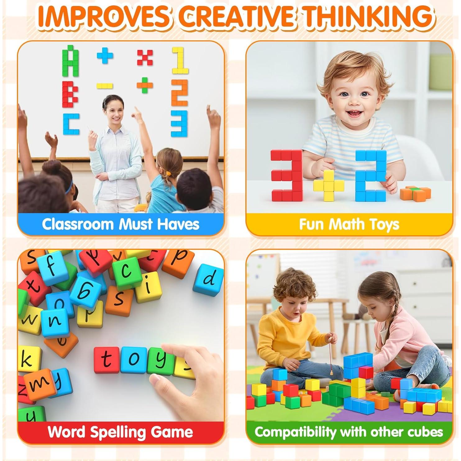 Bloques Magnéticos SFLJSJW 45PCS para Niños 3-5 Años