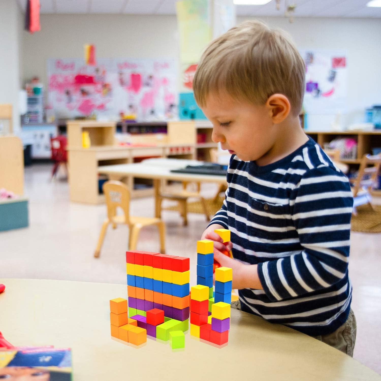 Bloques de Madera Coobbar 200 Piezas 1.98 cm Colores Variados