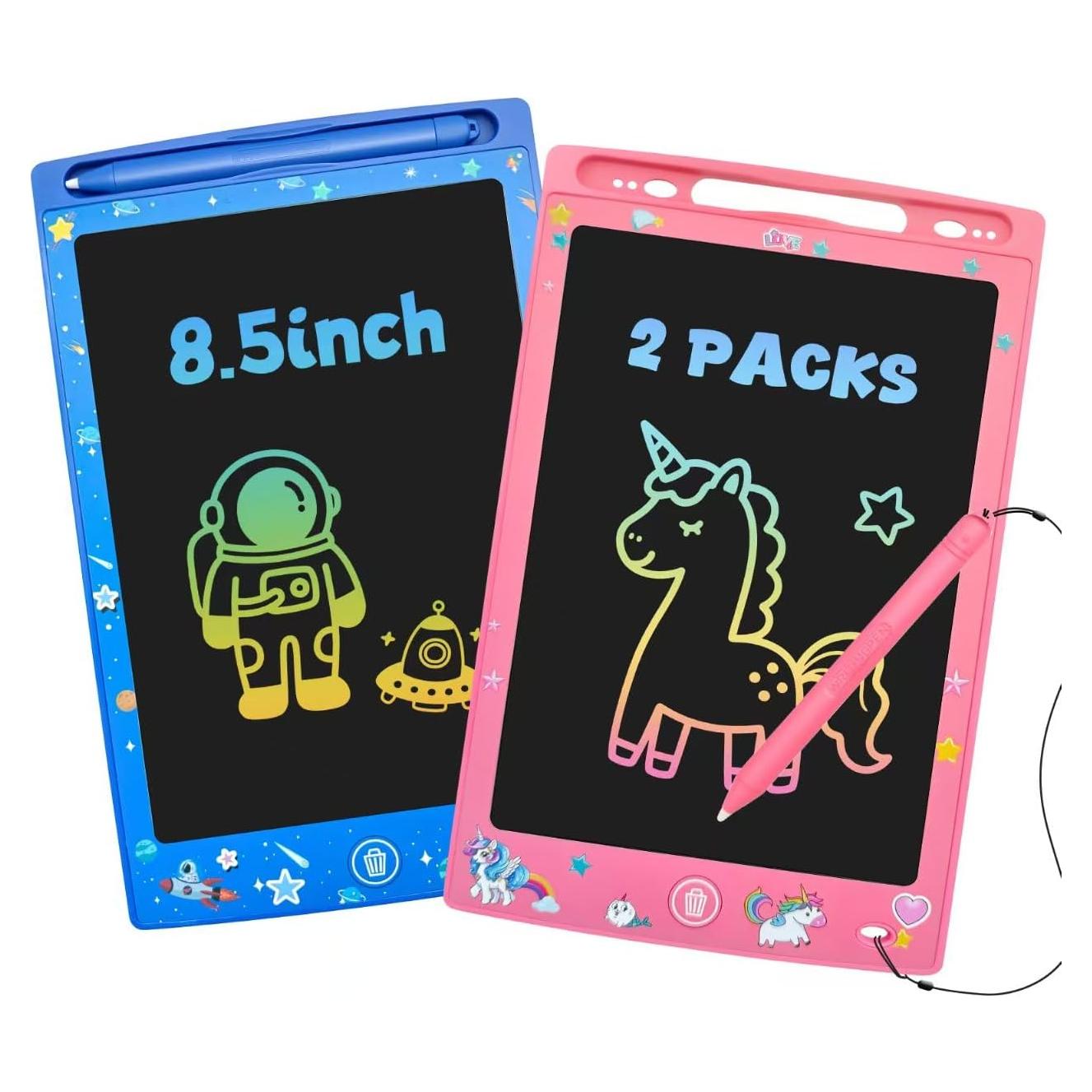 Paquete de 2 Tablets de Escritura LCD Glochin 8.5" Borrables